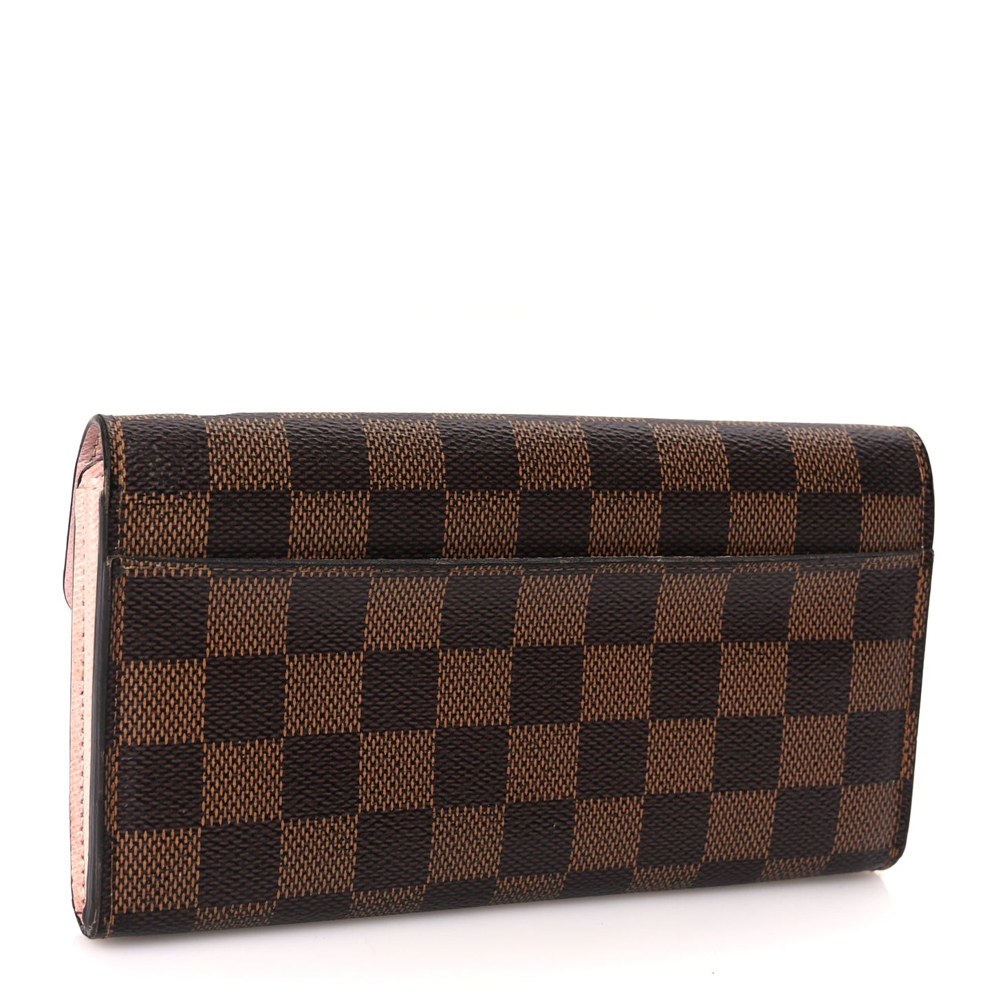 Louis Vuitton Damier Ebene Sarah Wallet NM Rose Ballerine