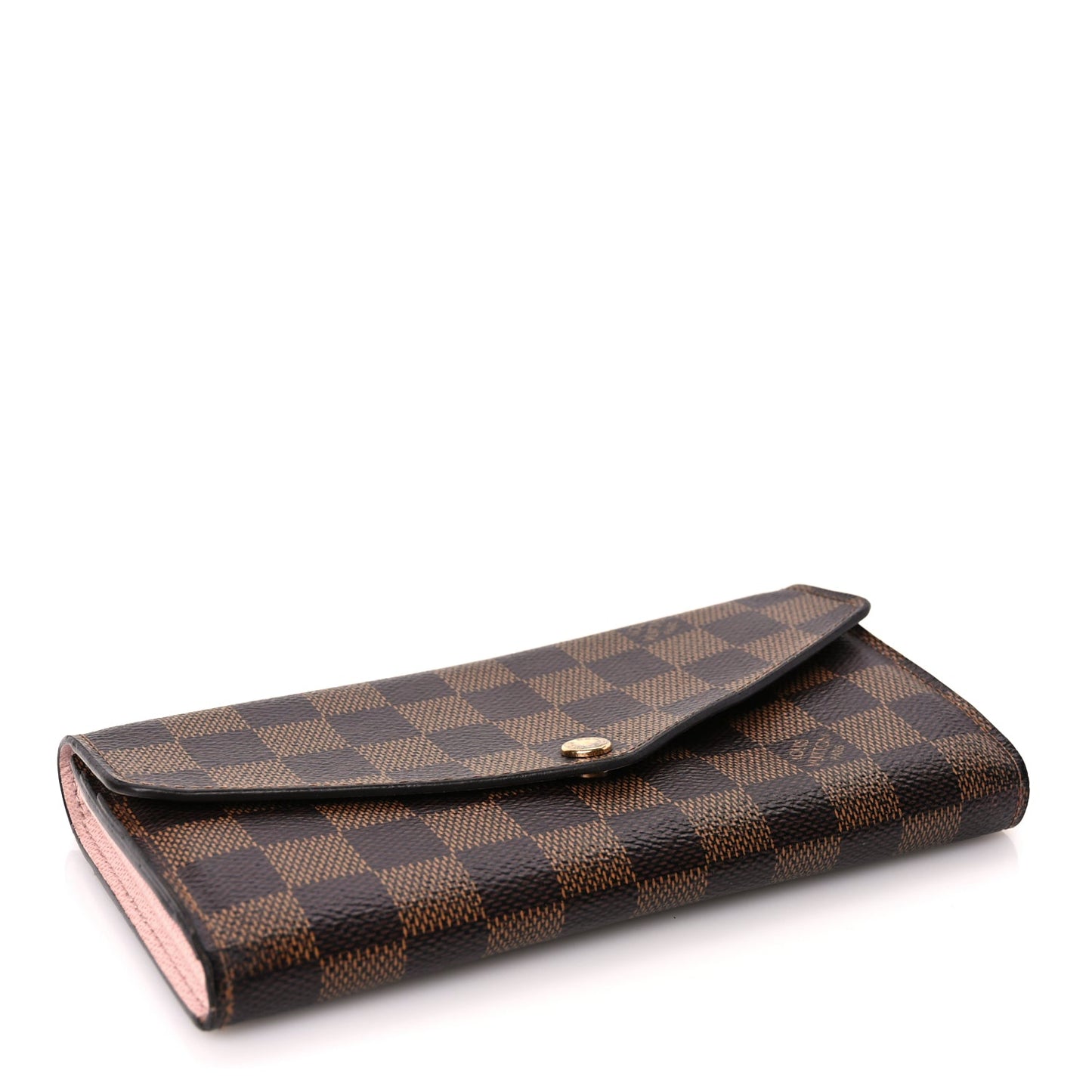 Louis Vuitton Damier Ebene Sarah Wallet NM Rose Ballerine