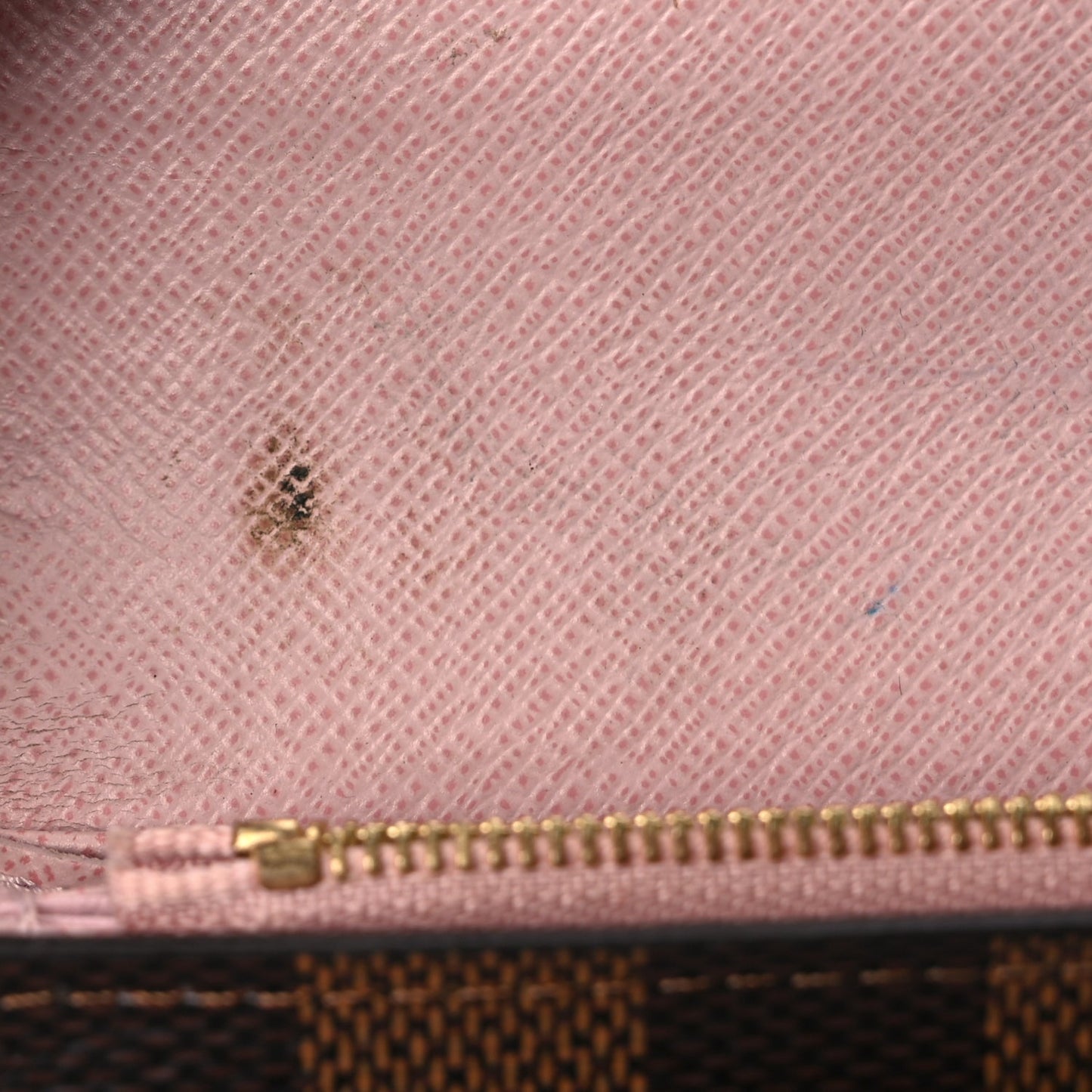 Louis Vuitton Damier Ebene Sarah Wallet NM Rose Ballerine