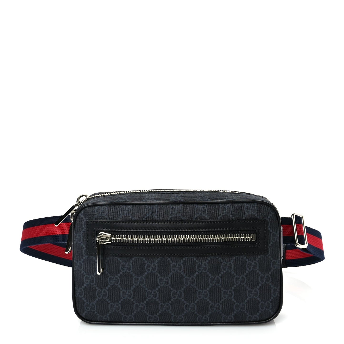 Gucci Soft GG Supreme Monogram Web Waist Bag Black Grey