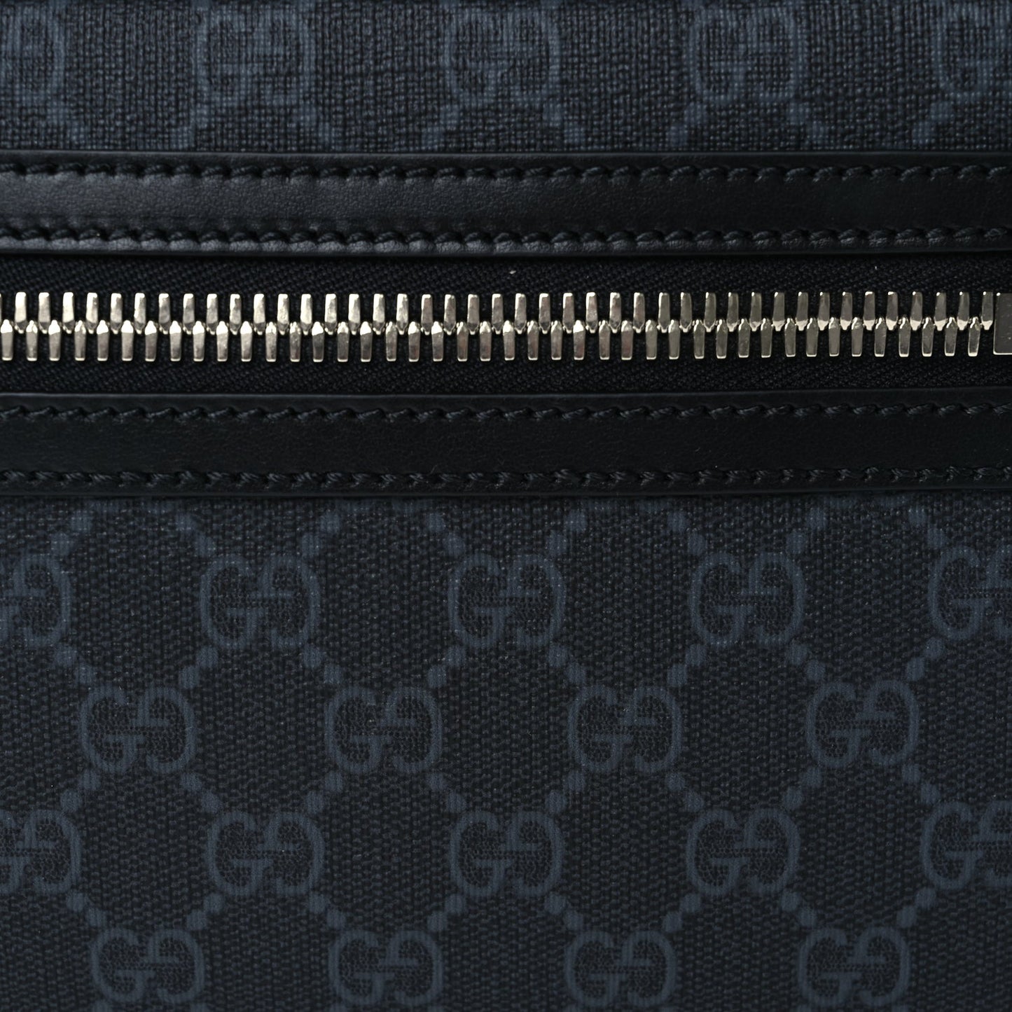 Gucci Soft GG Supreme Monogram Web Waist Bag Black Grey