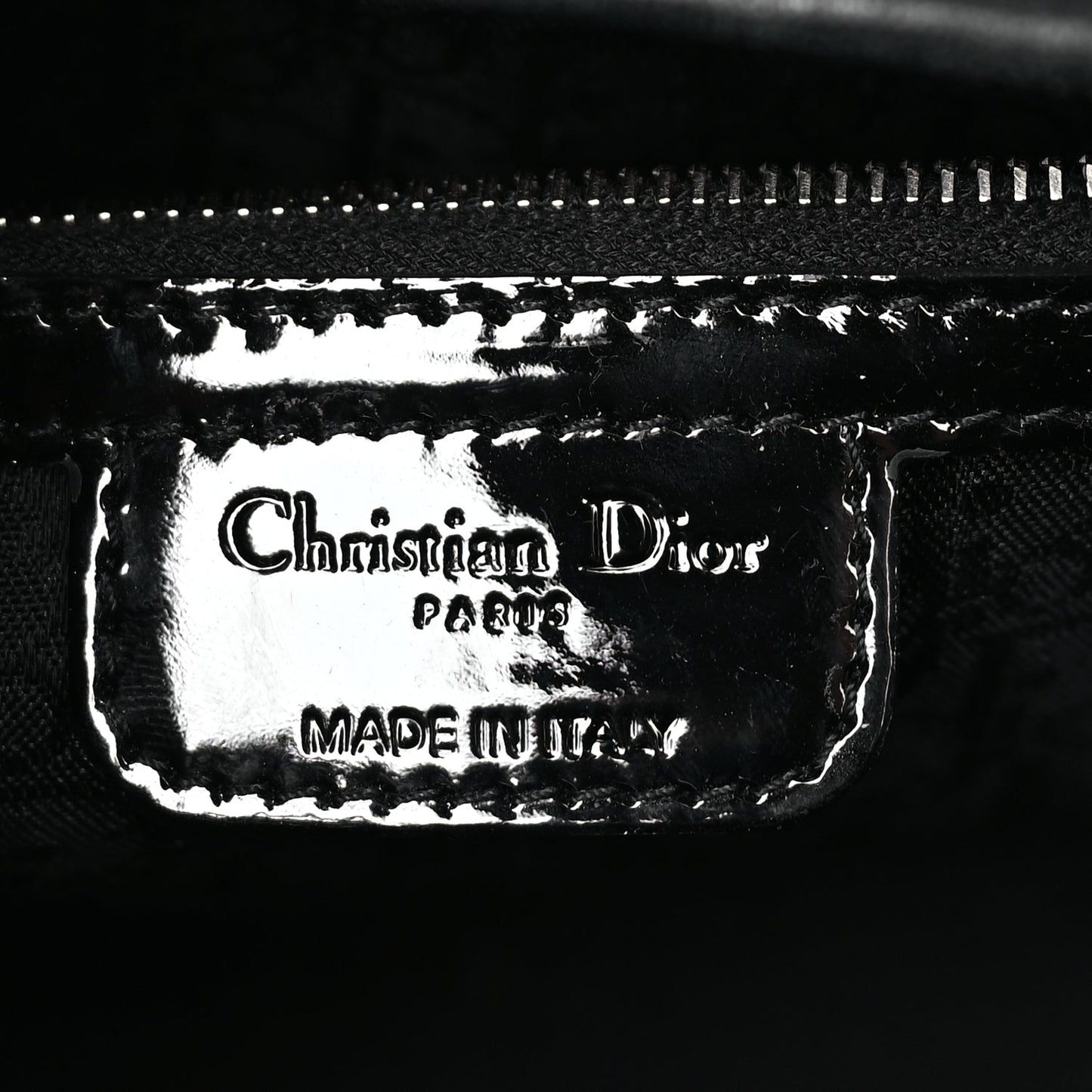 Christian Dior Patent Cannage Large Lady Dior Black