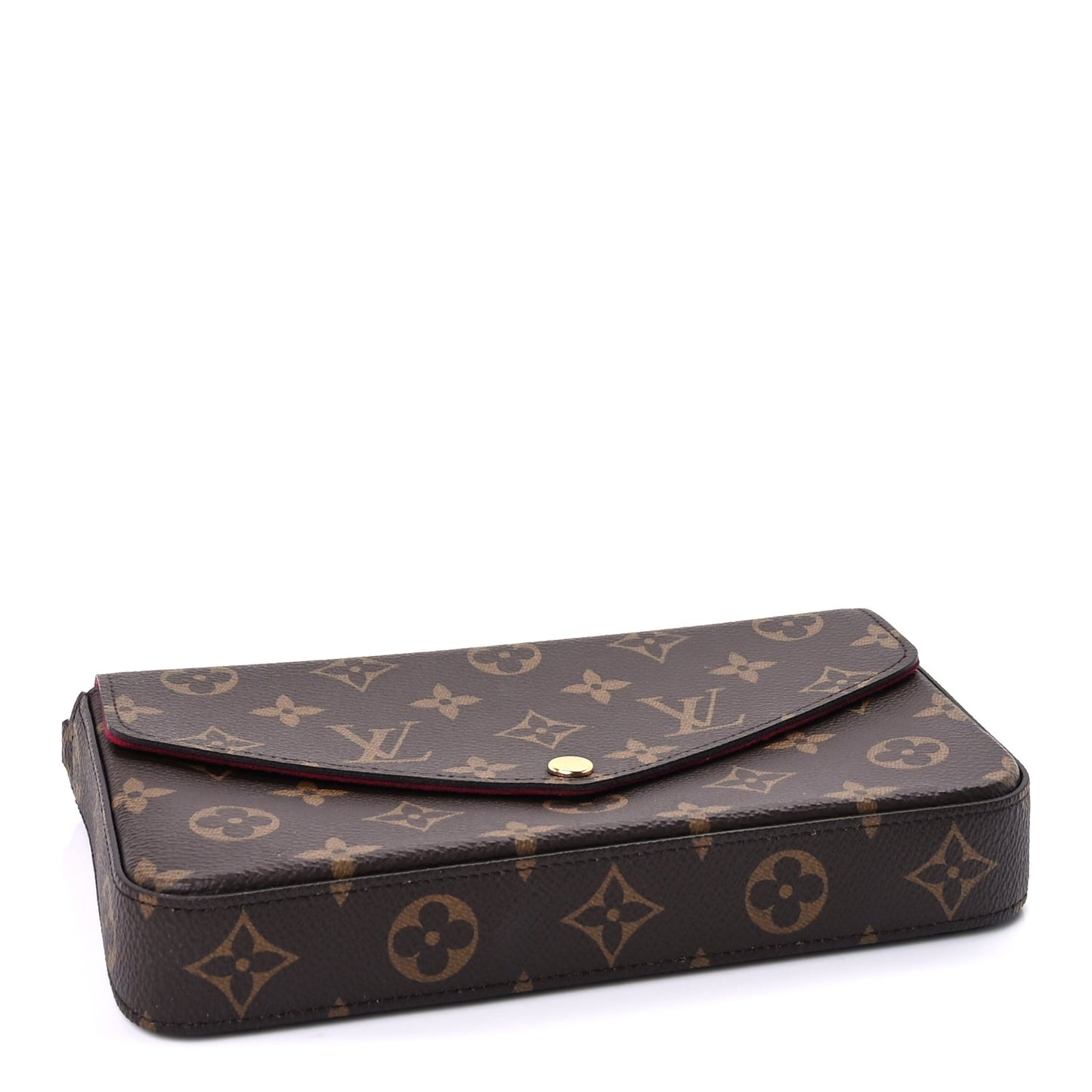 Louis Vuitton Monogram Pochette Felicie Chain Wallet Fuchsia