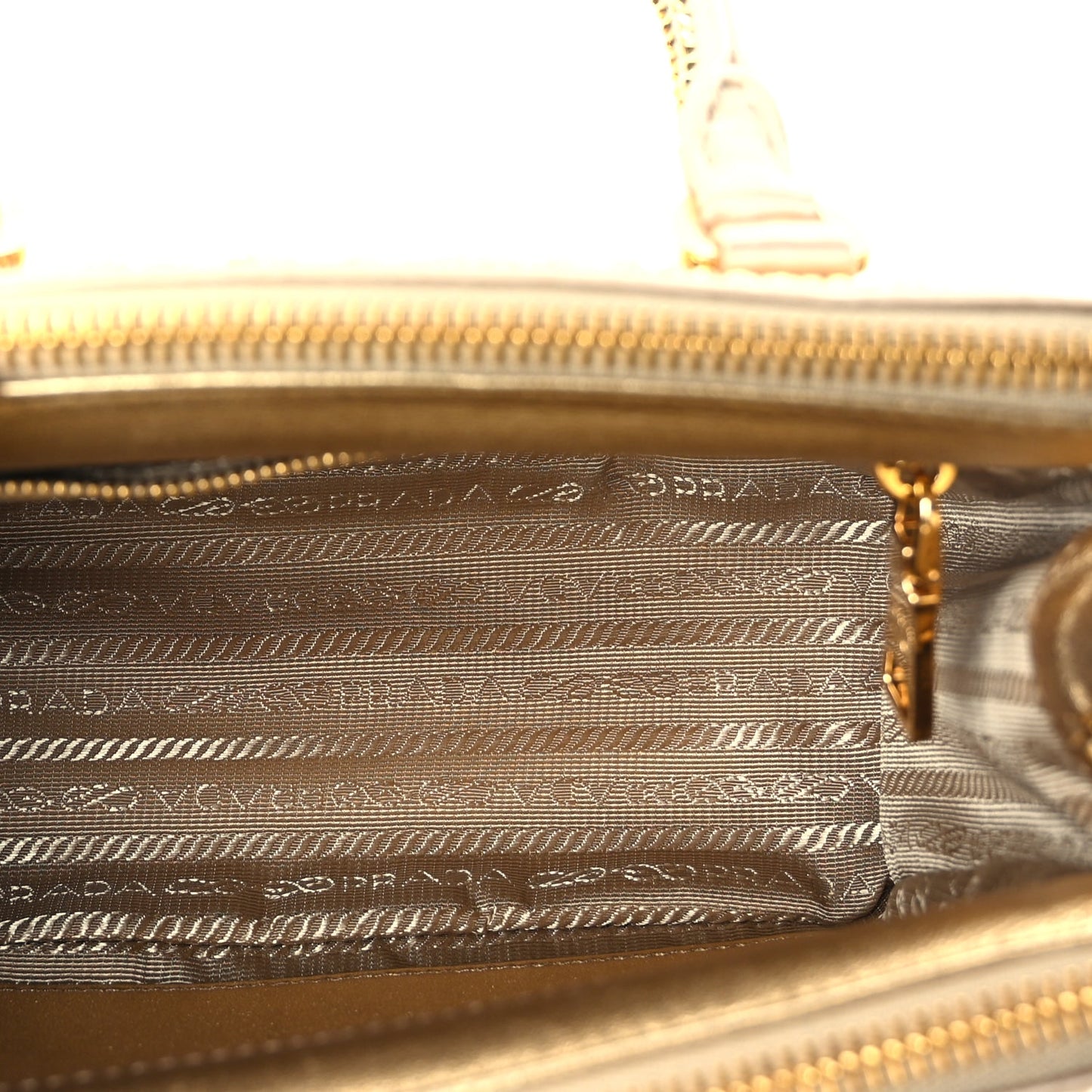 Prada Satin Crystal Mini Galleria Double Zip Tote Platino