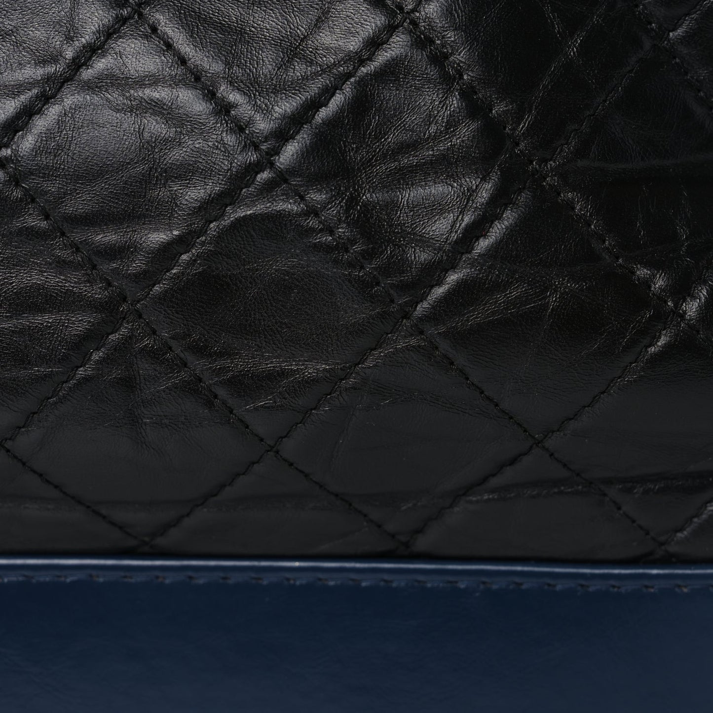 Chanel Aged Calfskin Quilted Medium Gabrielle Hobo Navy Black