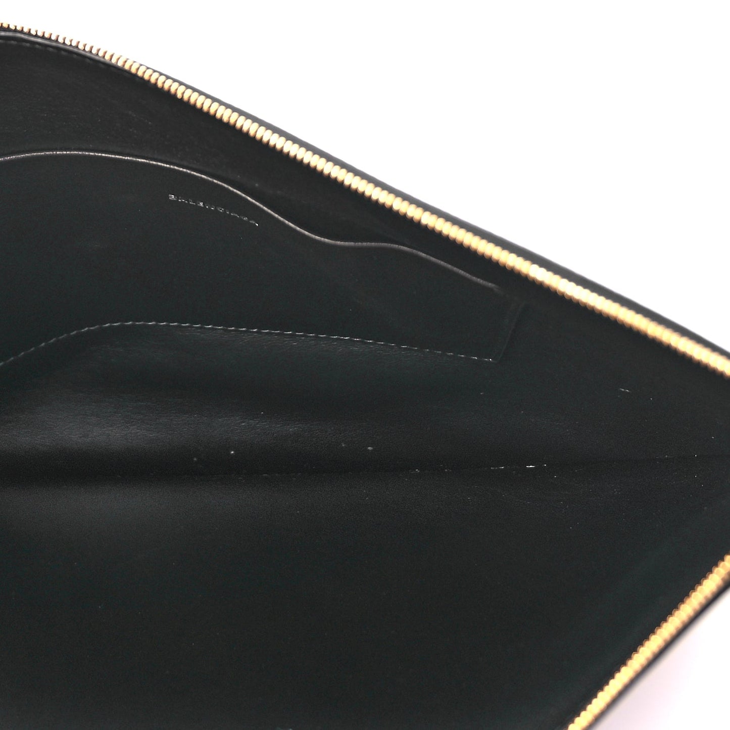 Balenciaga Large Calfskin Cash Pouch With Handle Black