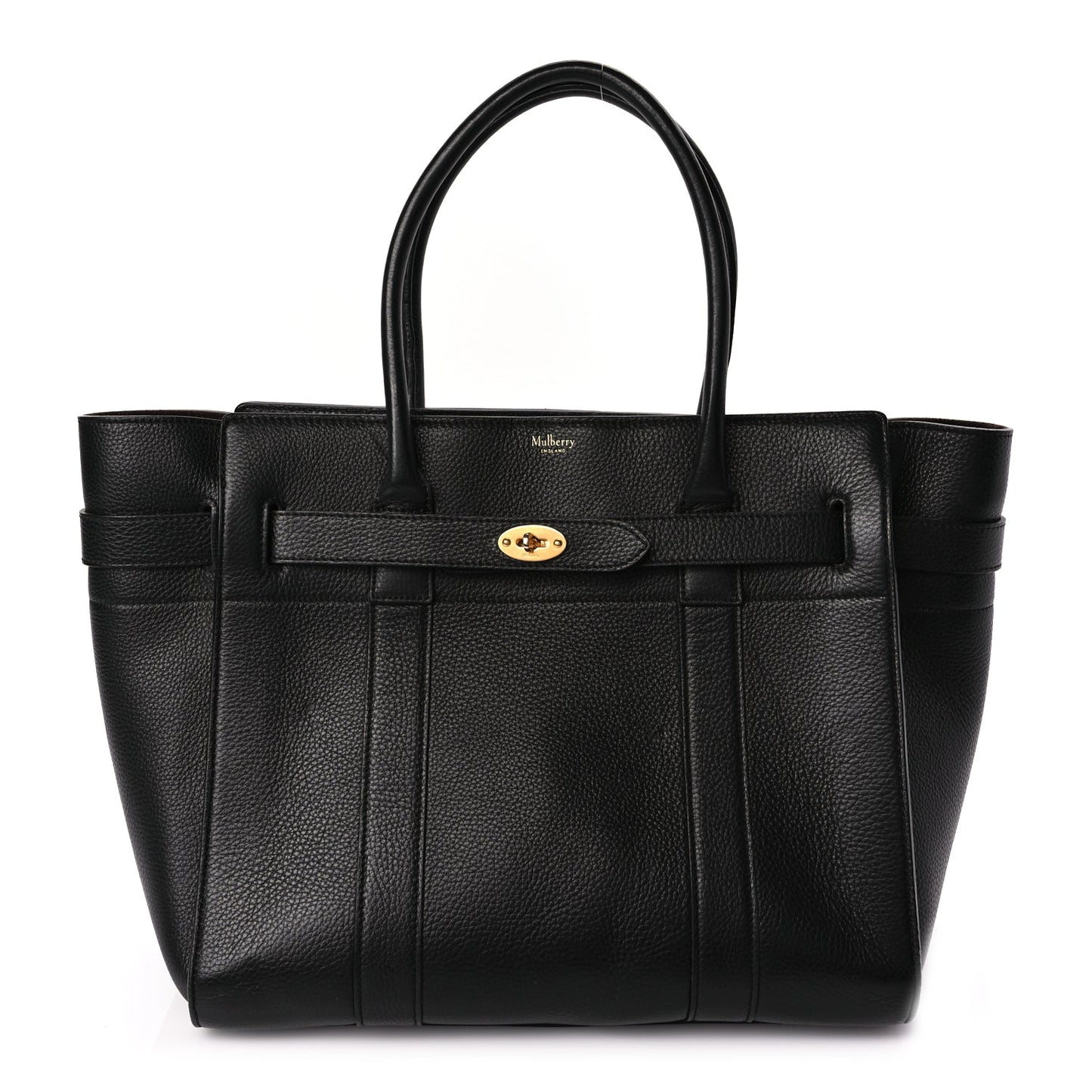 Mulberry Classic Grain Bayswater Zip Tote Black
