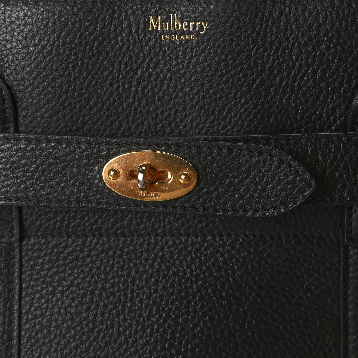 Mulberry Classic Grain Bayswater Zip Tote Black