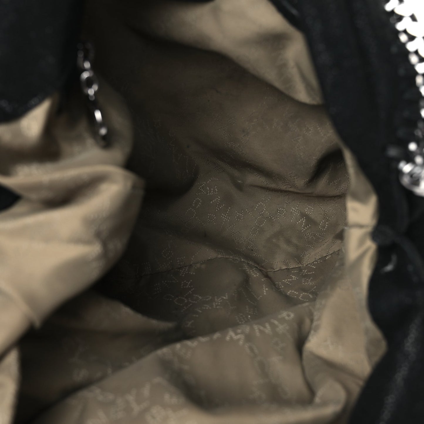 Stella McCartney Shaggy Deer Small Falabella Fold Over Tote Black