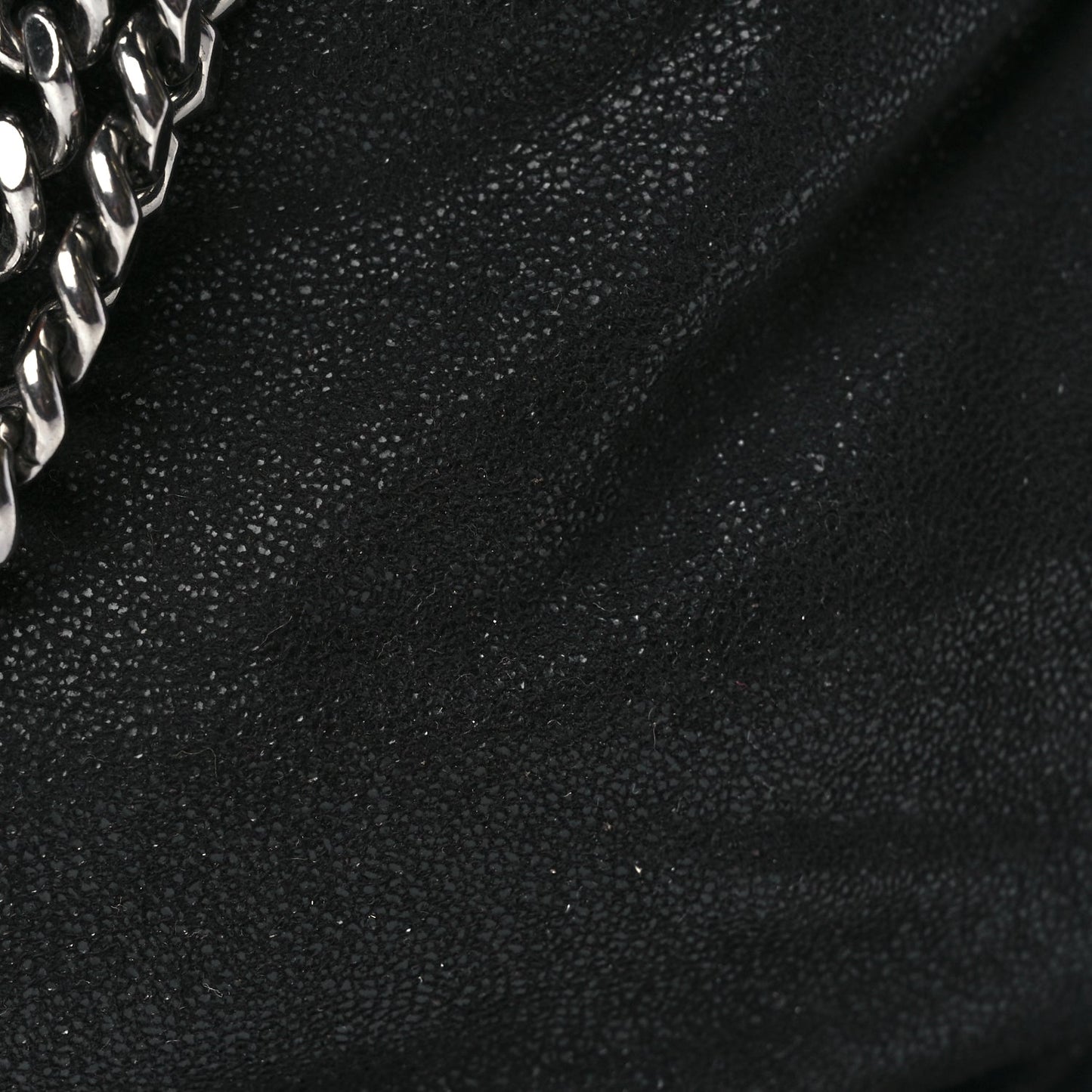 Stella McCartney Shaggy Deer Small Falabella Fold Over Tote Black