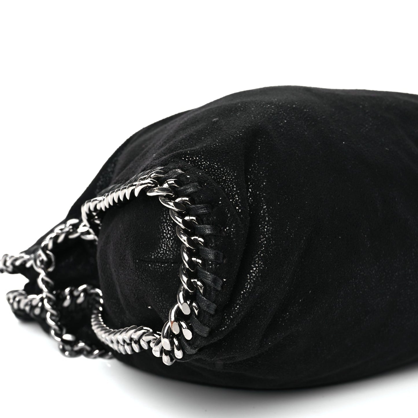 Stella McCartney Shaggy Deer Small Falabella Fold Over Tote Black