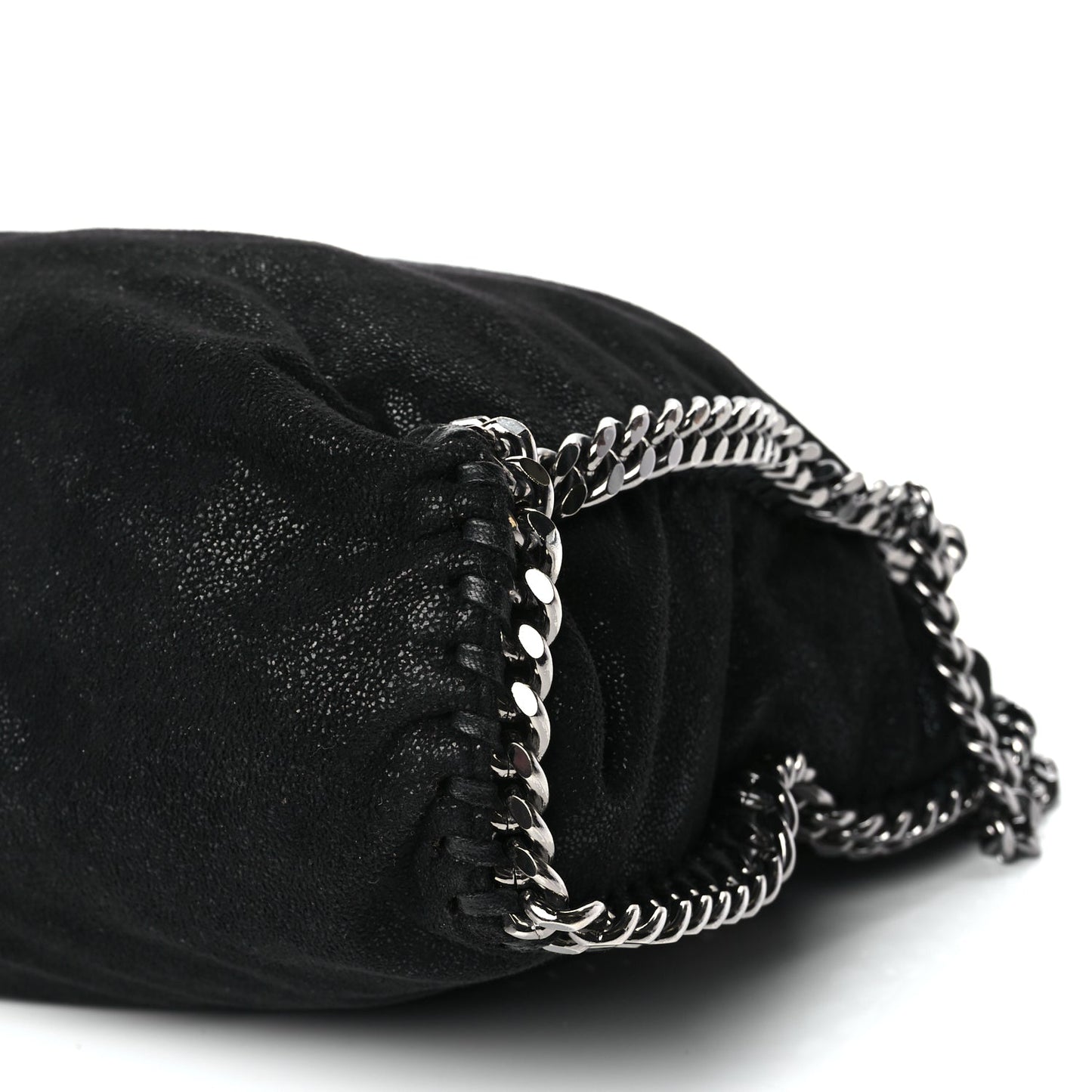 Stella McCartney Shaggy Deer Small Falabella Fold Over Tote Black