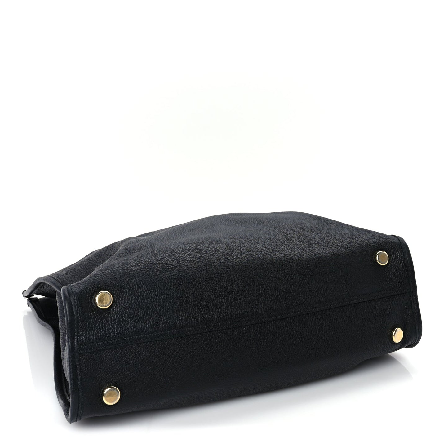 Gucci Pebbled Calfskin Large Logo Tote Black