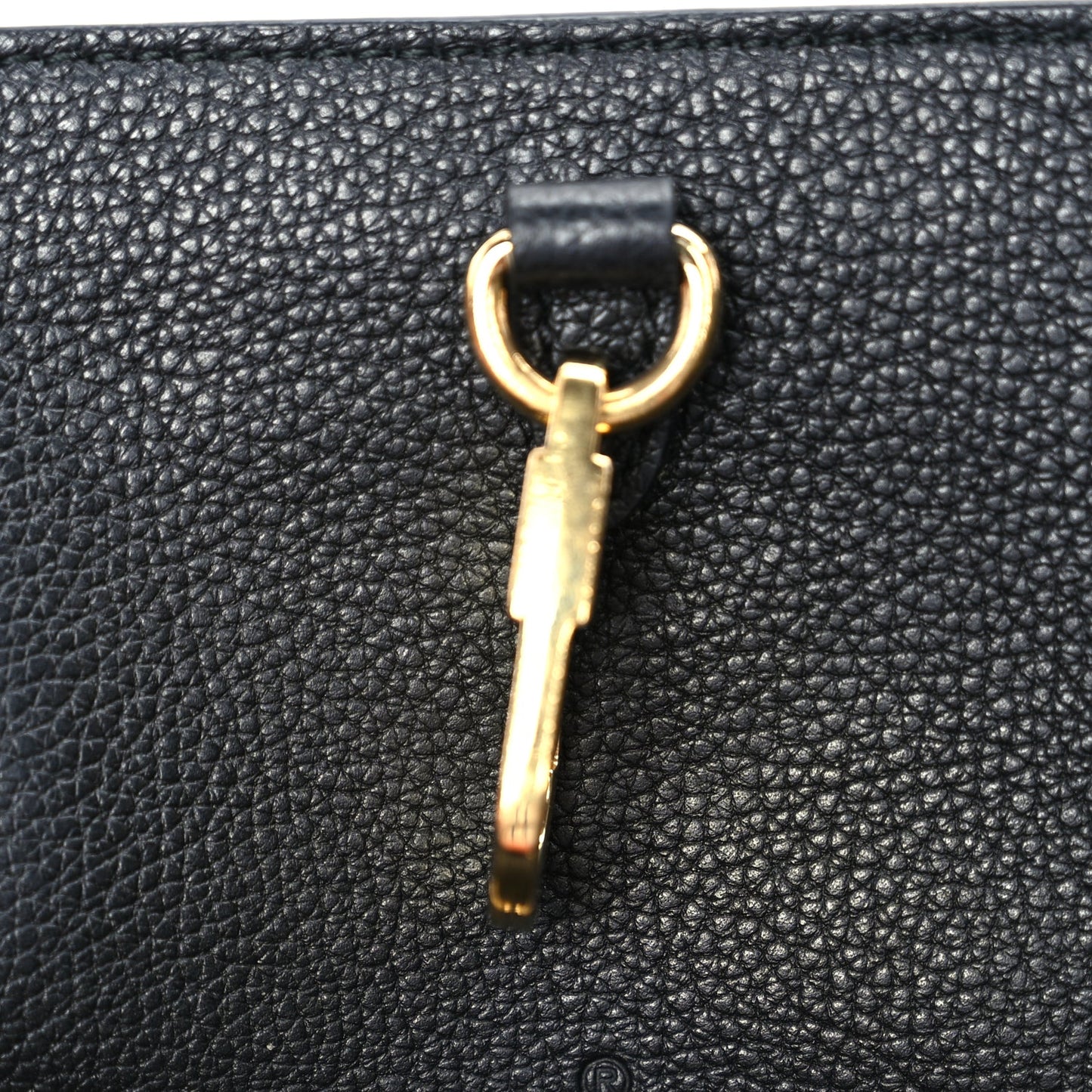 Gucci Pebbled Calfskin Large Logo Tote Black