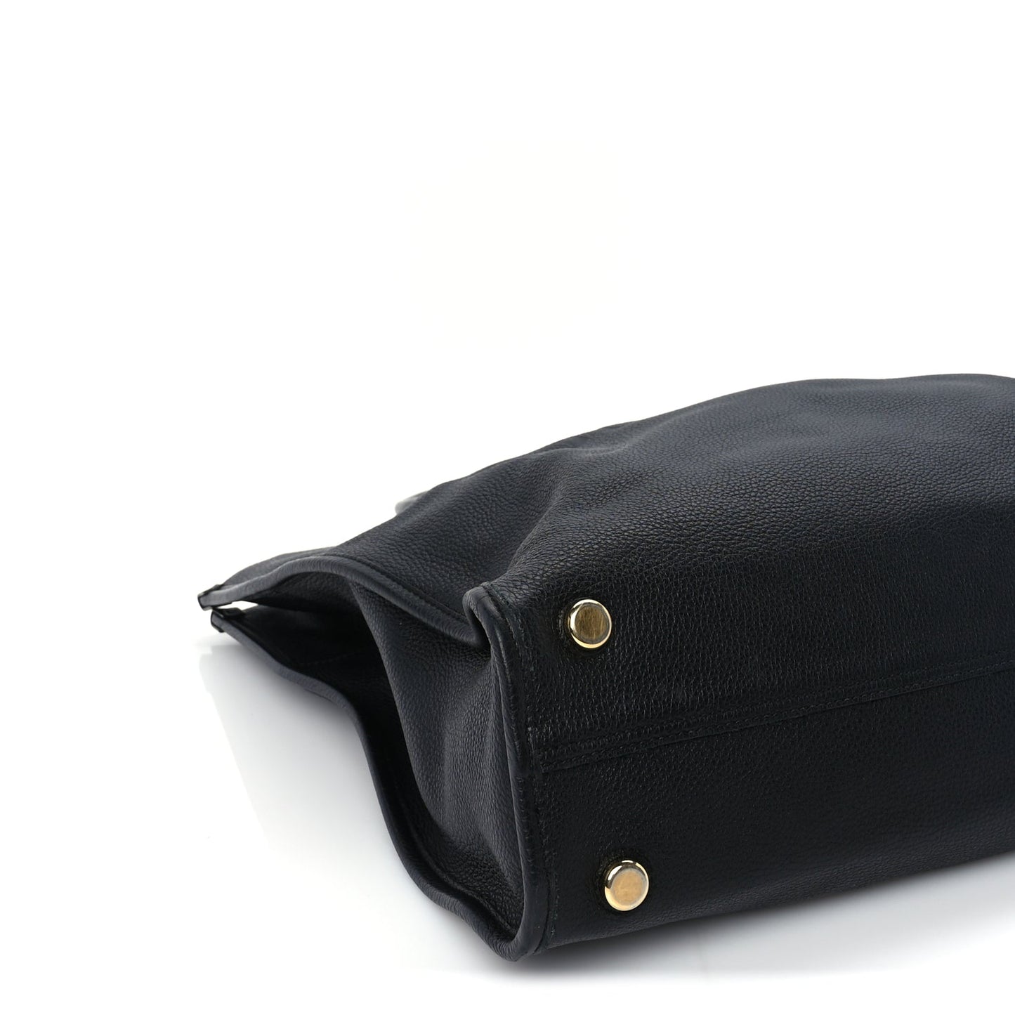 Gucci Pebbled Calfskin Large Logo Tote Black