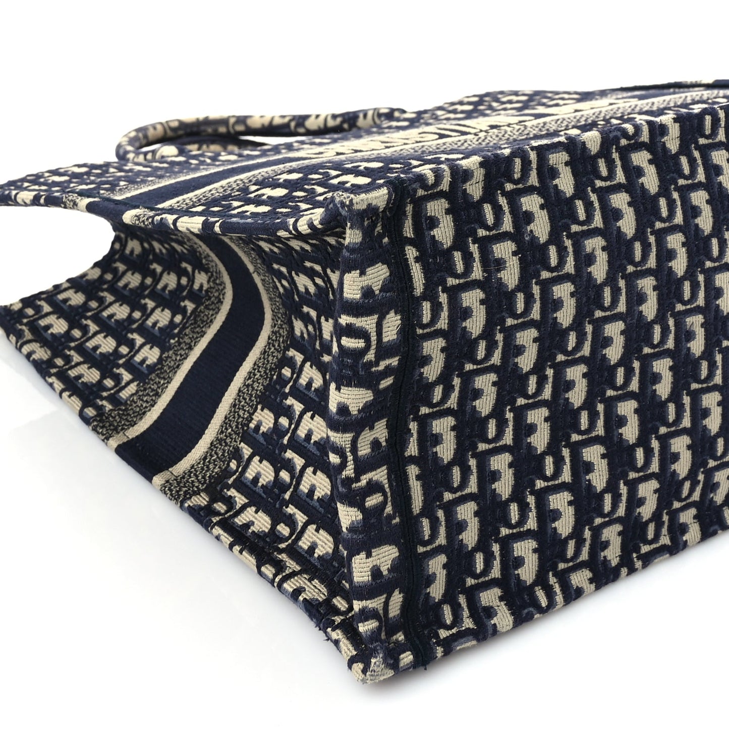 Christian Dior Oblique Large Book Tote Blue Multicolor