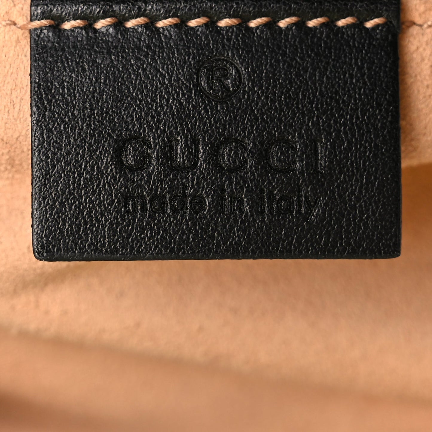 Gucci Calfskin Matelasse Mini GG Marmont Chain Shoulder Bag Black
