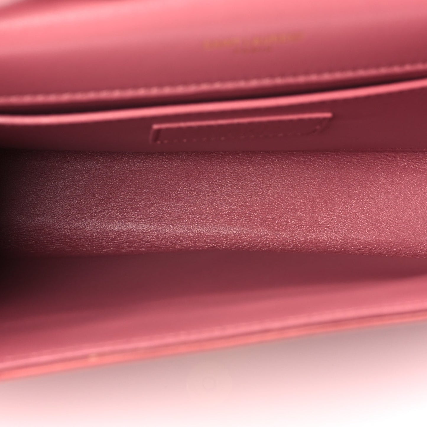 Saint Laurent Satin Small Classic Monogram Kate Tassel Satchel Coral Rose