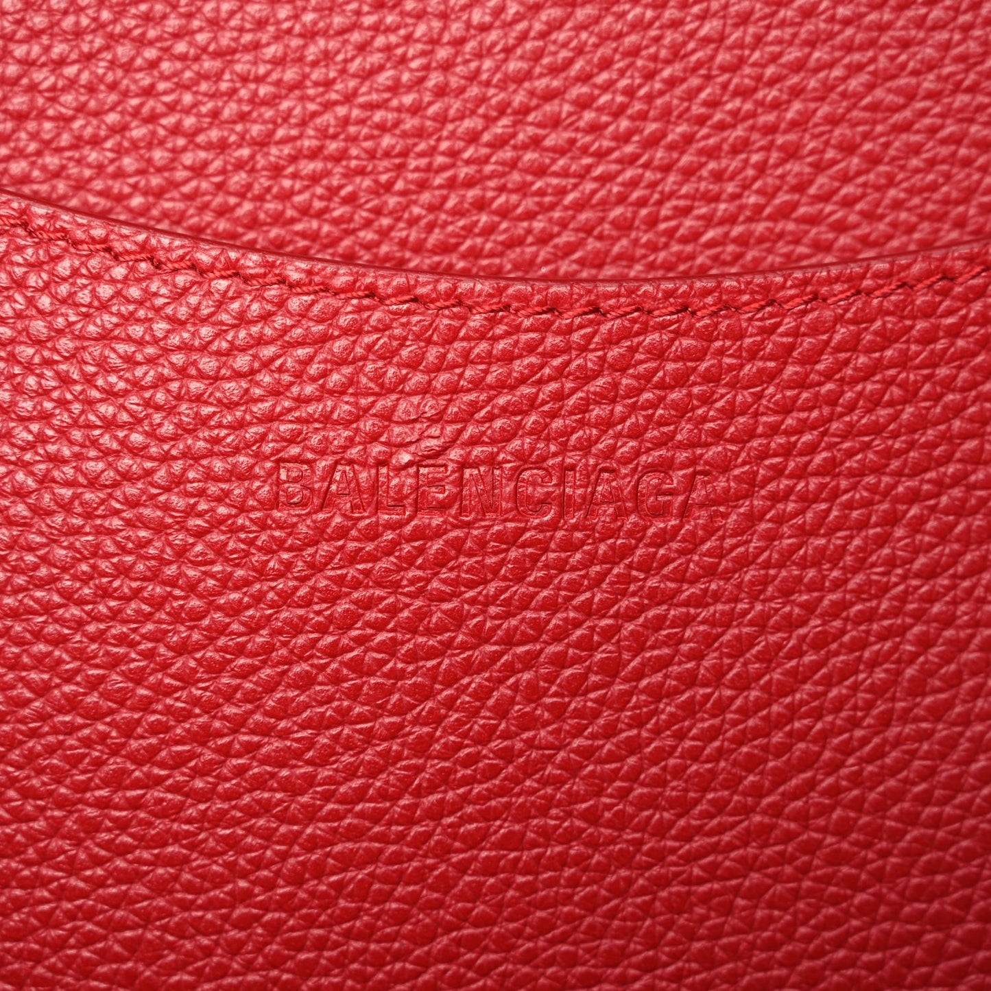 Balenciaga Grained Calfskin Neo Classic Gold Hardware Large Top Handle Bag Medium Red