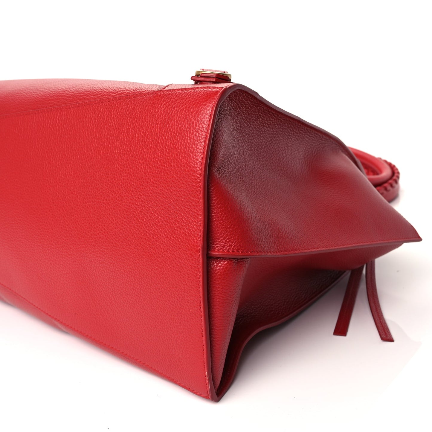 Balenciaga Grained Calfskin Neo Classic Gold Hardware Large Top Handle Bag Medium Red