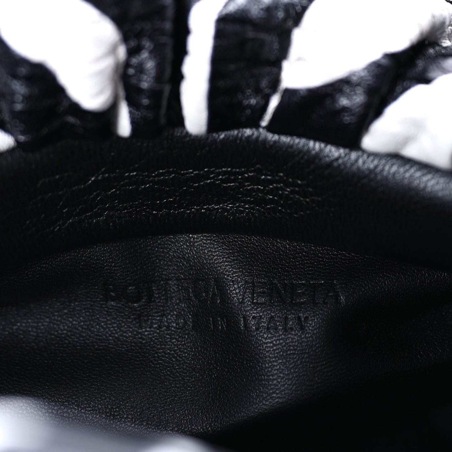 Bottega Veneta Nappa Zebra Print The Pouch Chain  White Black