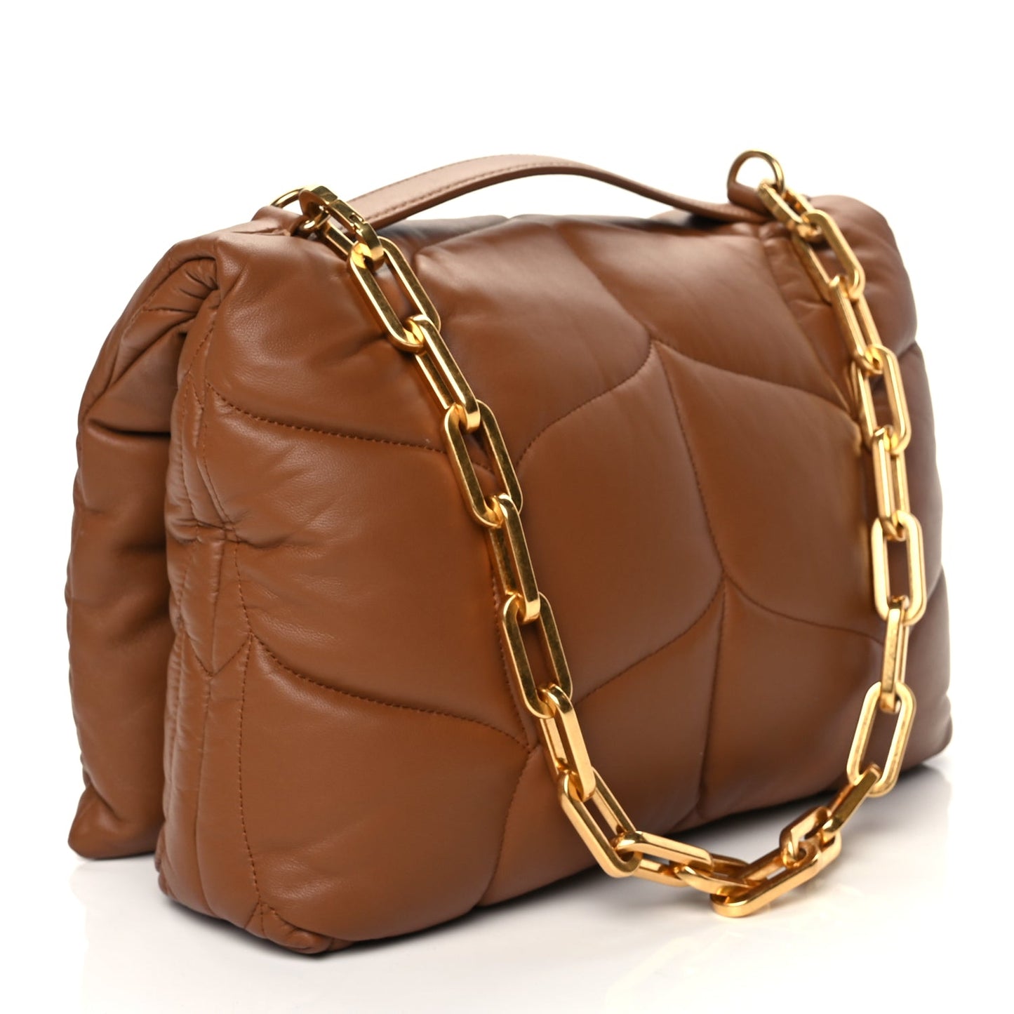 Mulberry Nappa Pillow Quilted Softie Bag Tobacco Brown