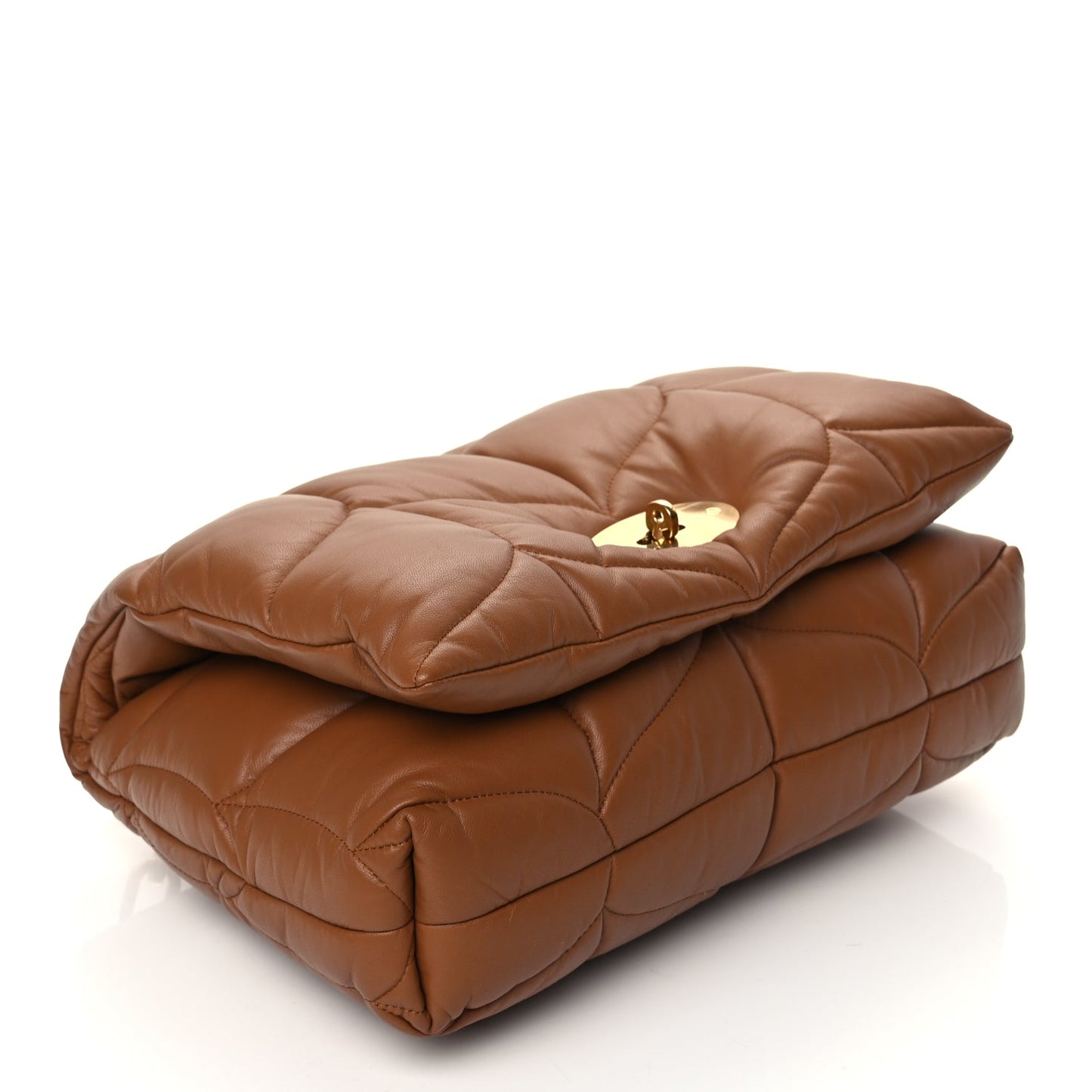 Mulberry Nappa Pillow Quilted Softie Bag Tobacco Brown