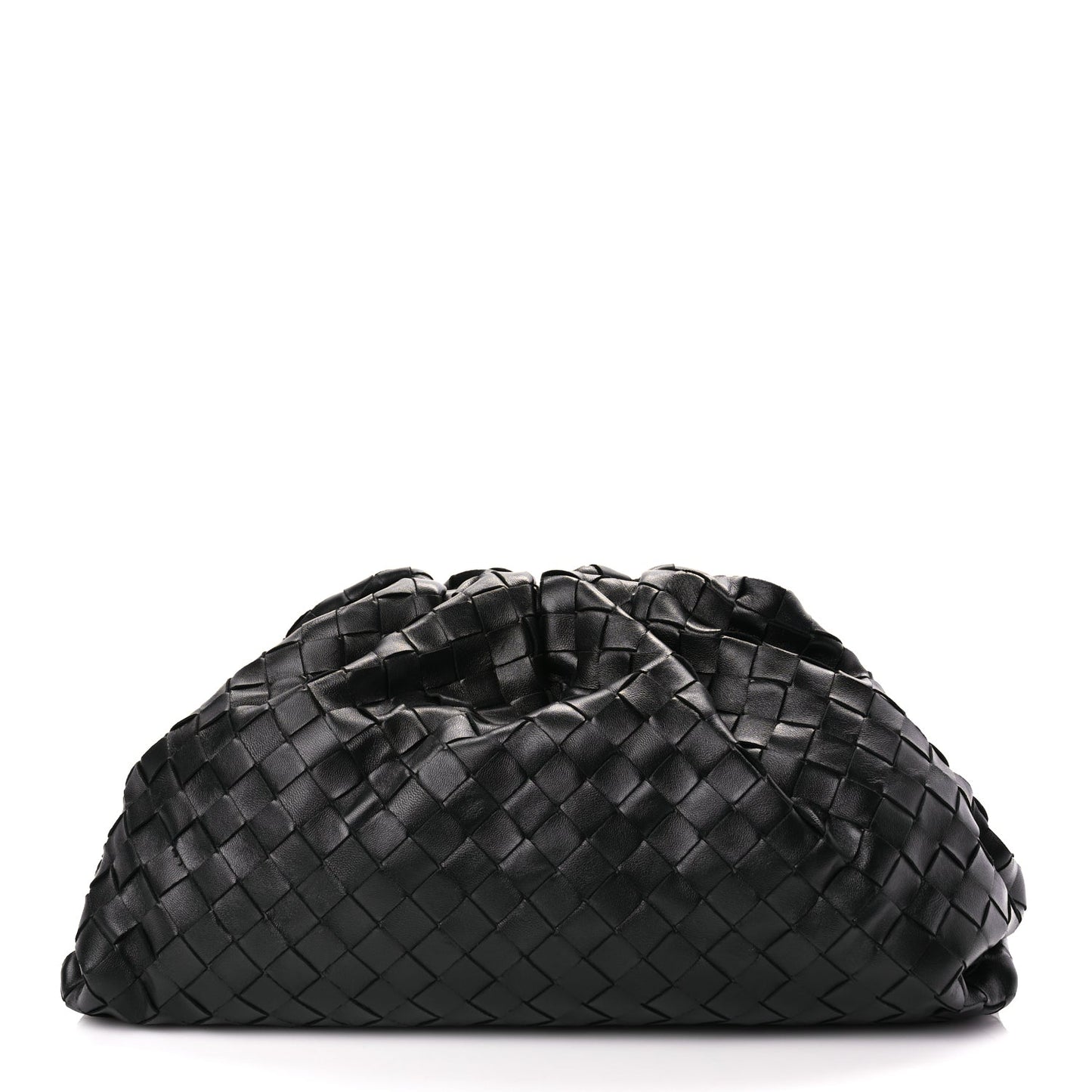 Bottega Veneta Nappa Maxi Intrecciato The Pouch Oversized Clutch Black