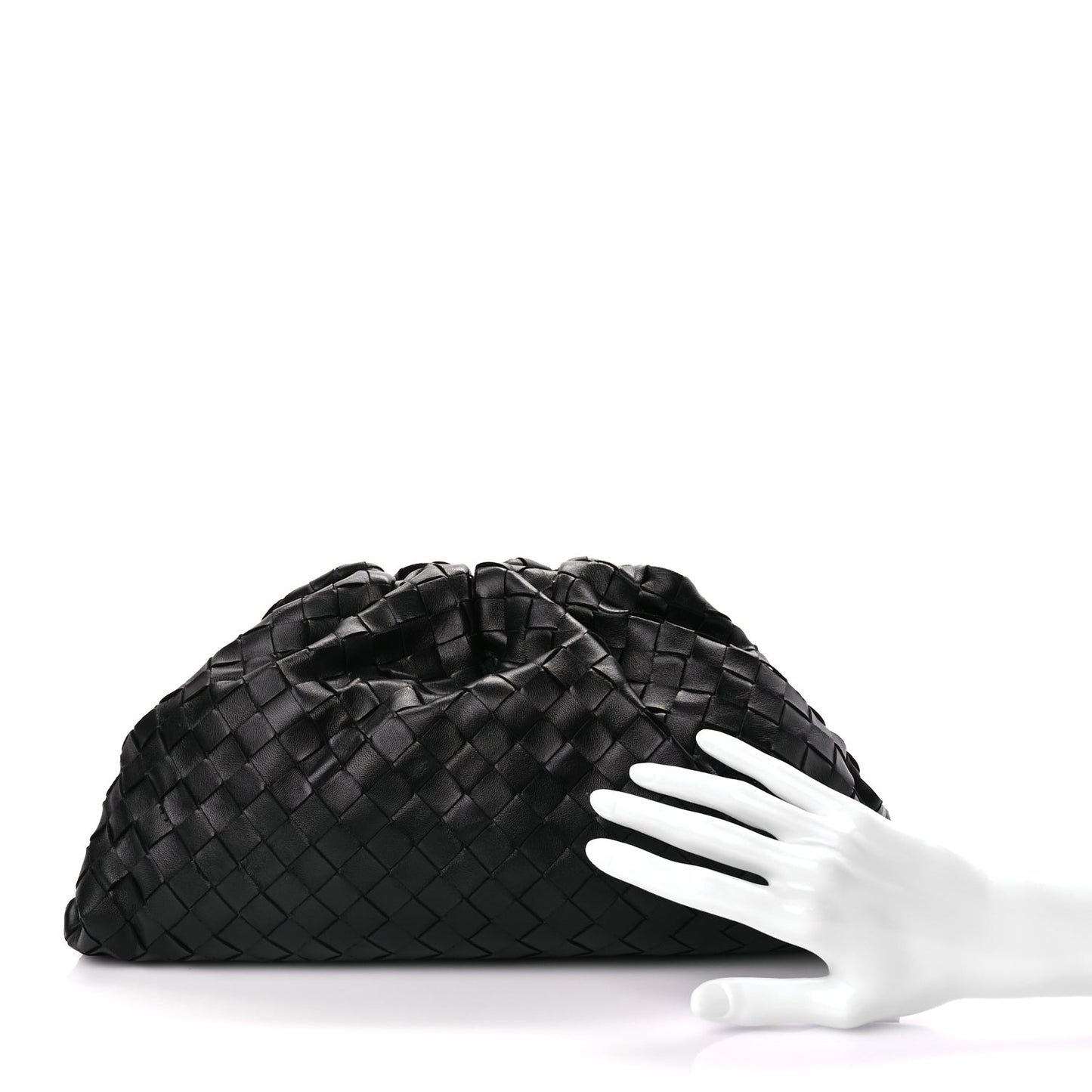 Bottega Veneta Nappa Maxi Intrecciato The Pouch Oversized Clutch Black