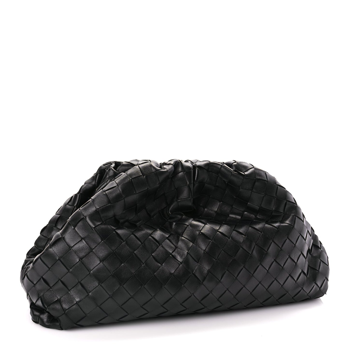 Bottega Veneta Nappa Maxi Intrecciato The Pouch Oversized Clutch Black