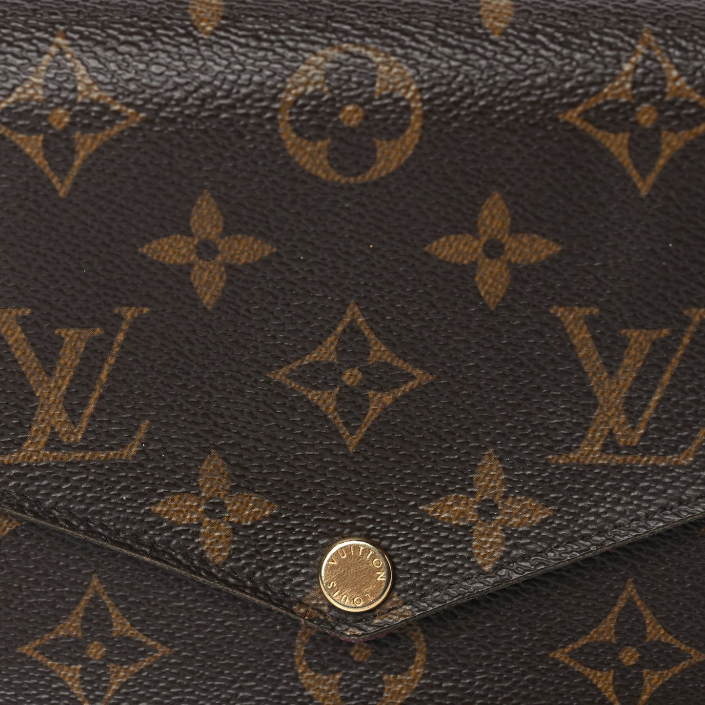 Louis Vuitton Monogram Pochette Felicie Chain Wallet Fuchsia