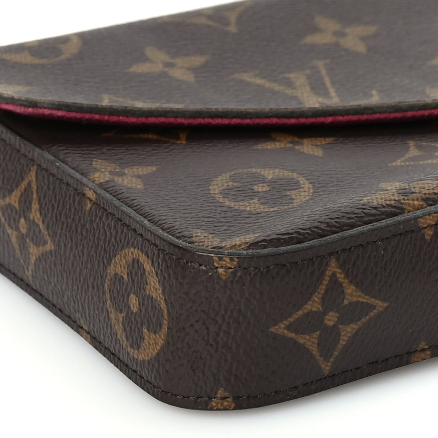 Louis Vuitton Monogram Pochette Felicie Chain Wallet Fuchsia