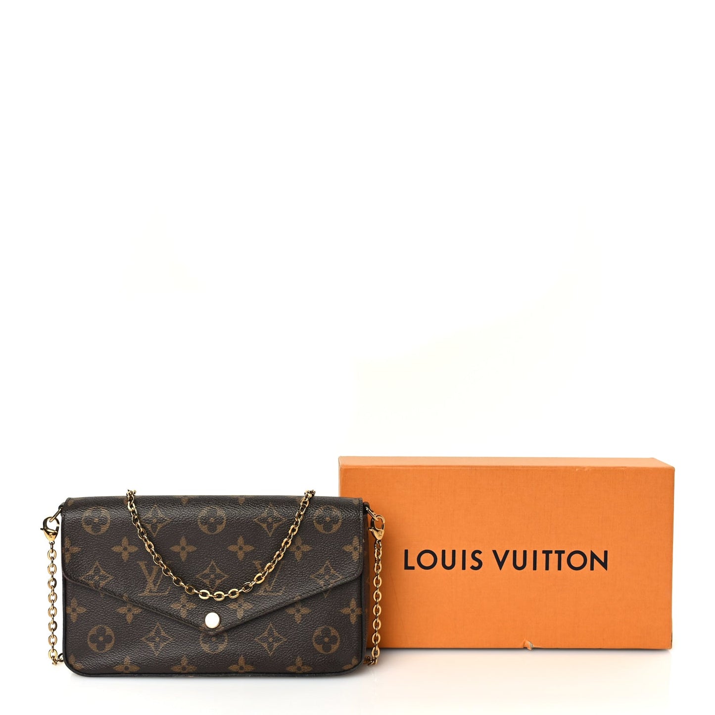 Louis Vuitton Monogram Pochette Felicie Chain Wallet Fuchsia
