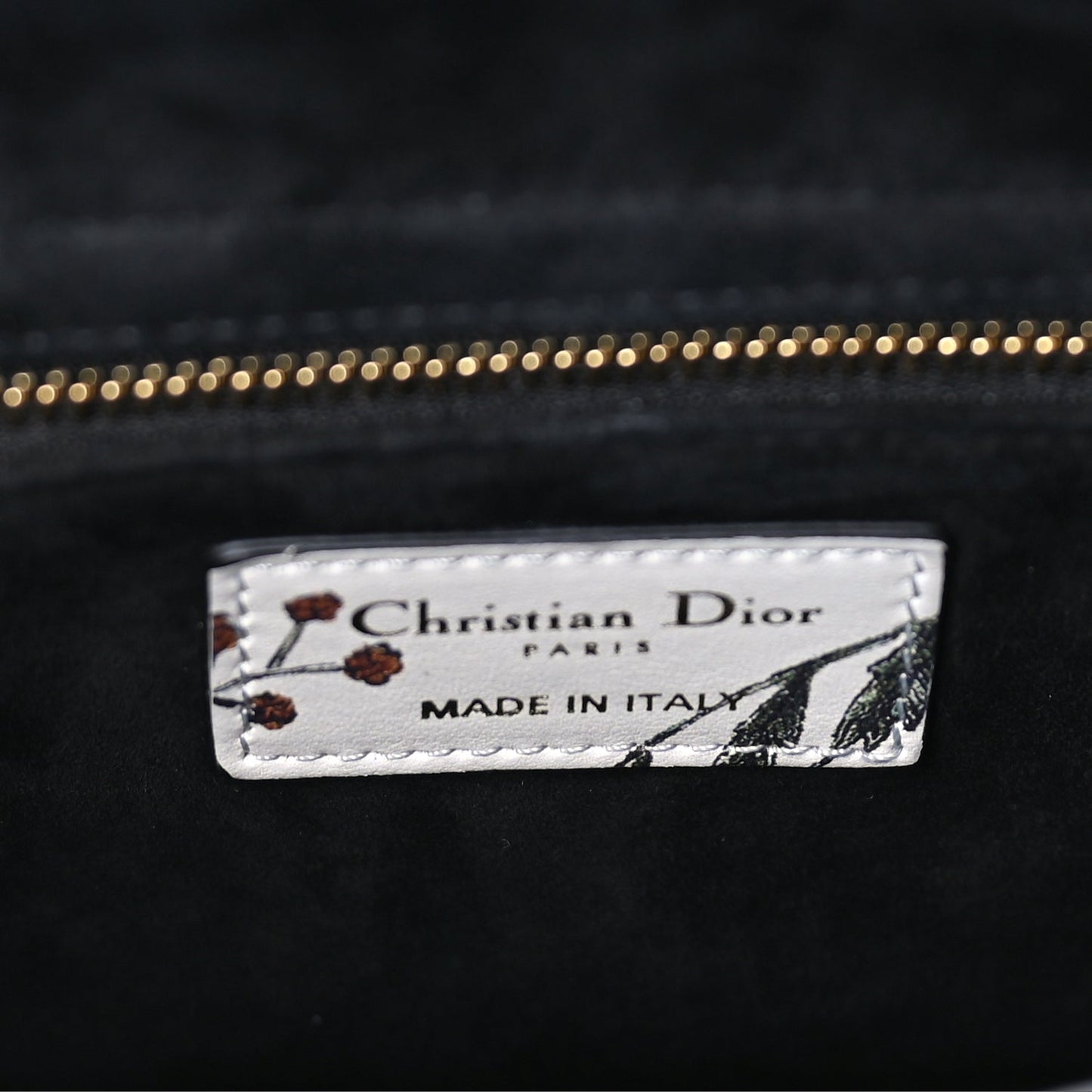 Christian Dior Calfskin Rosa Mutabilis Embroidered Medium Lady Dior  White Multicolor
