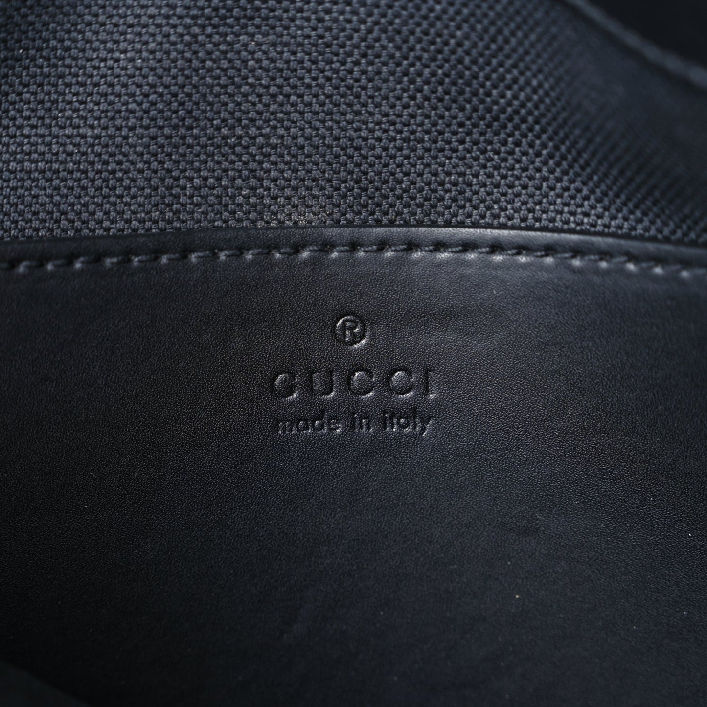 Gucci GG Supreme Monogram Web Small Flat Messenger Bag Black Grey