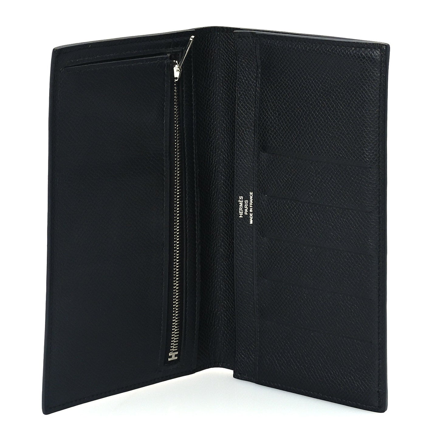 Hermes Epsom Citizen Twill Long Wallet  Black