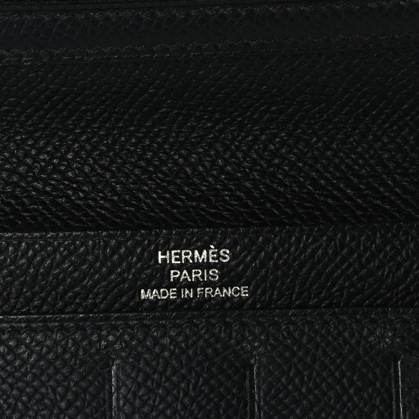 Hermes Epsom Citizen Twill Long Wallet  Black
