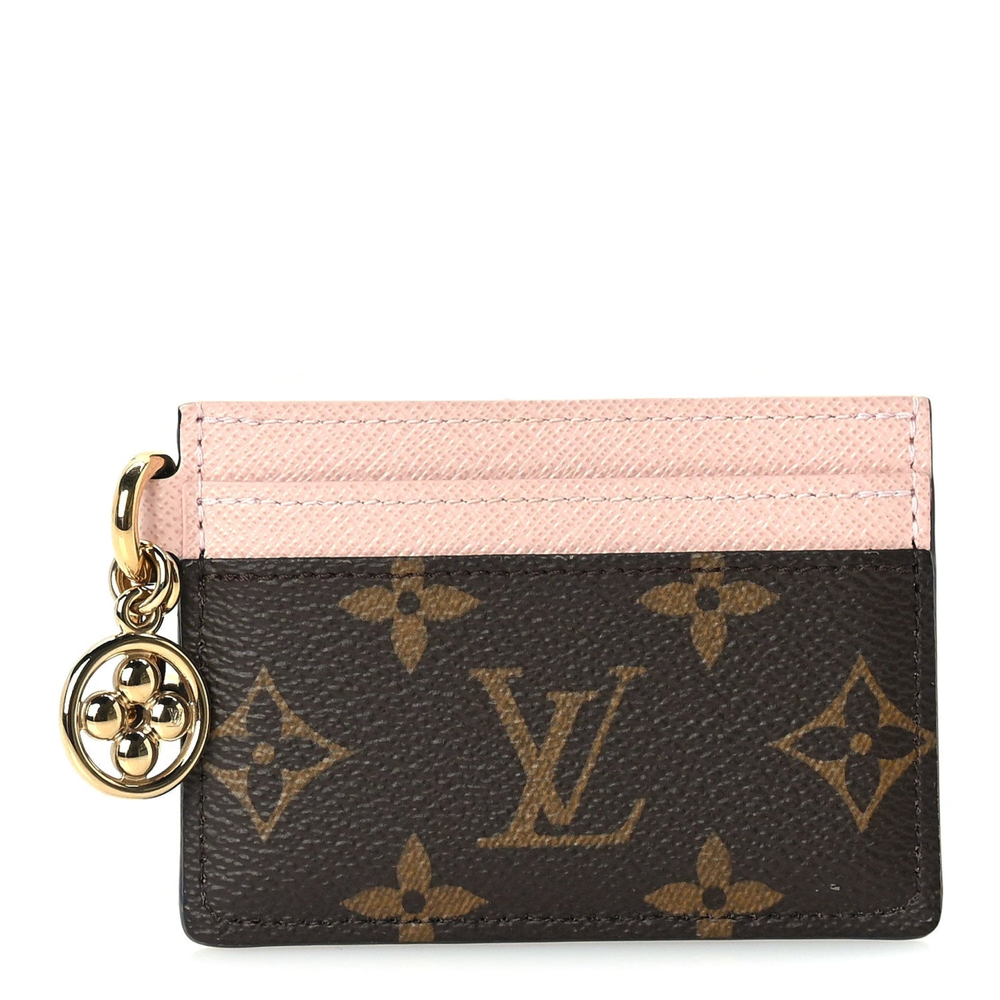 Louis Vuitton Monogram LV Charms Card Holder Rose Ballerine