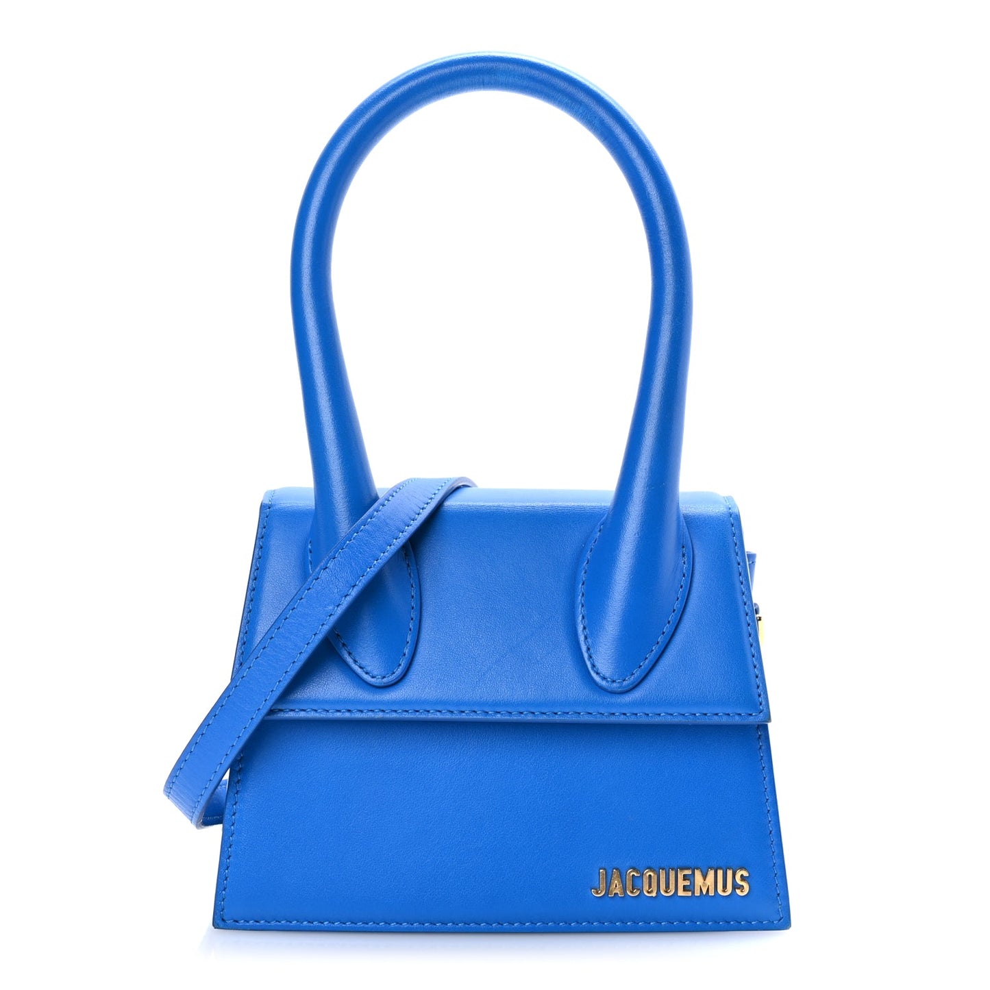 Jacquemus Smooth Calfskin Le Chiquito Moyen Bambino Blue