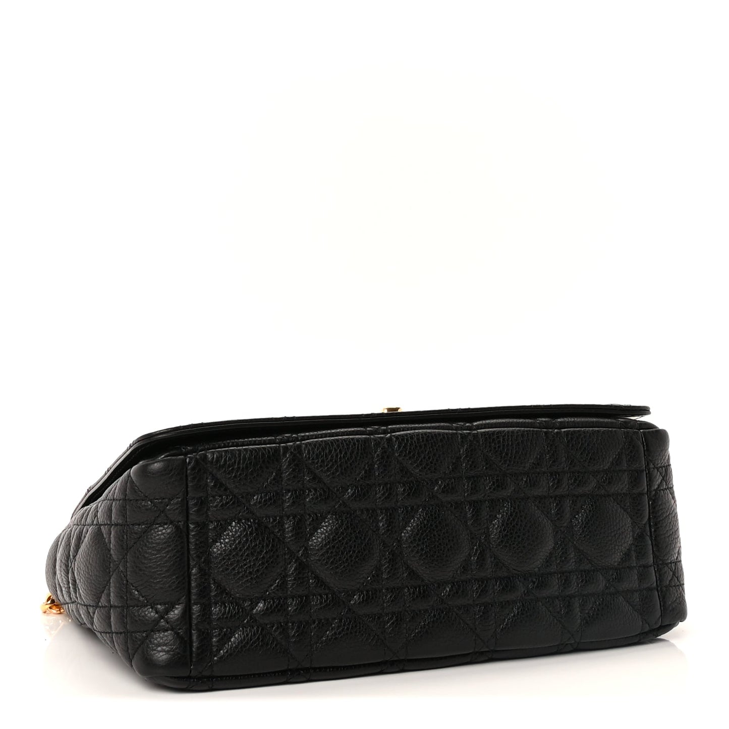 Christian Dior Calfskin Cannage Medium Caro Bag  Black
