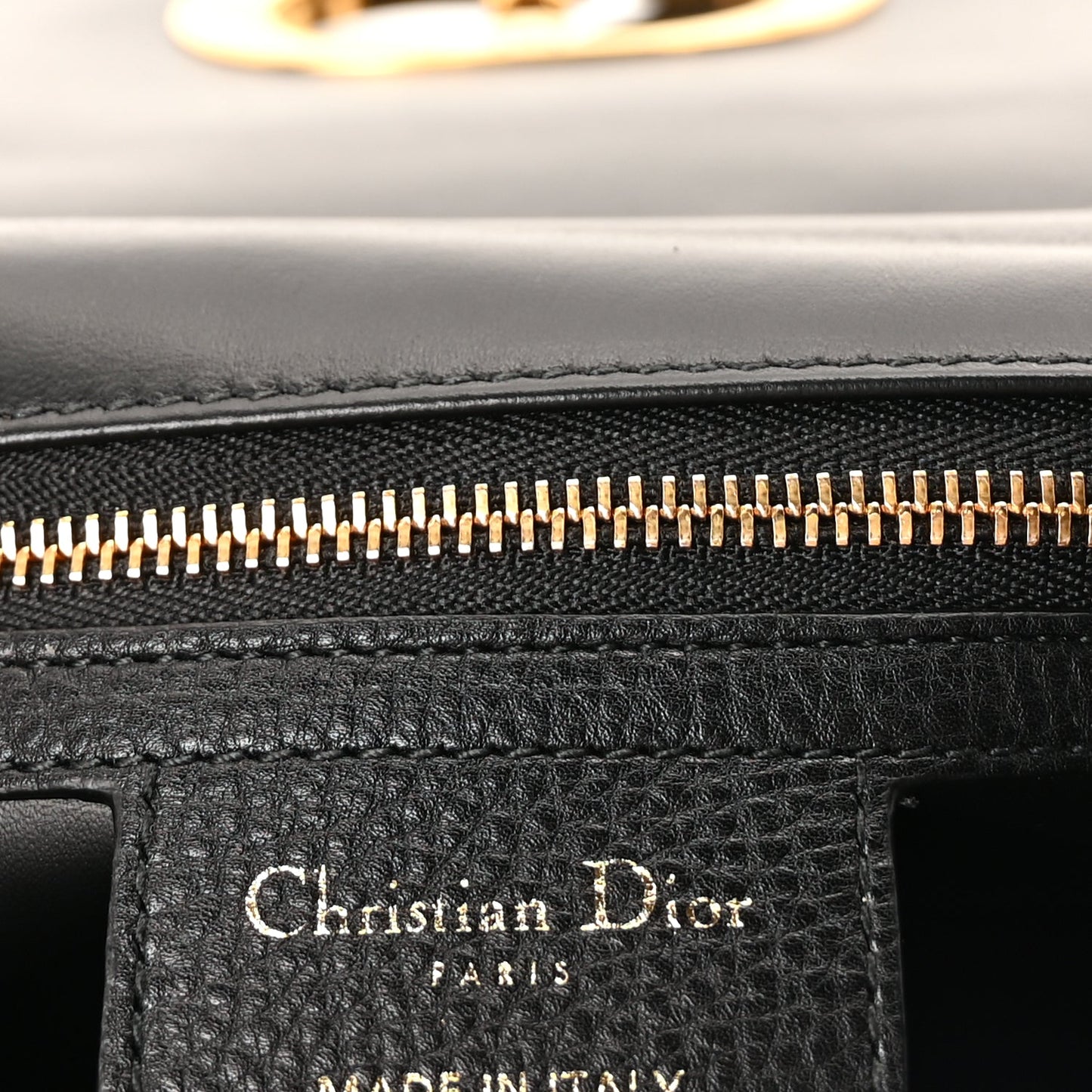 Christian Dior Calfskin Cannage Medium Caro Bag  Black
