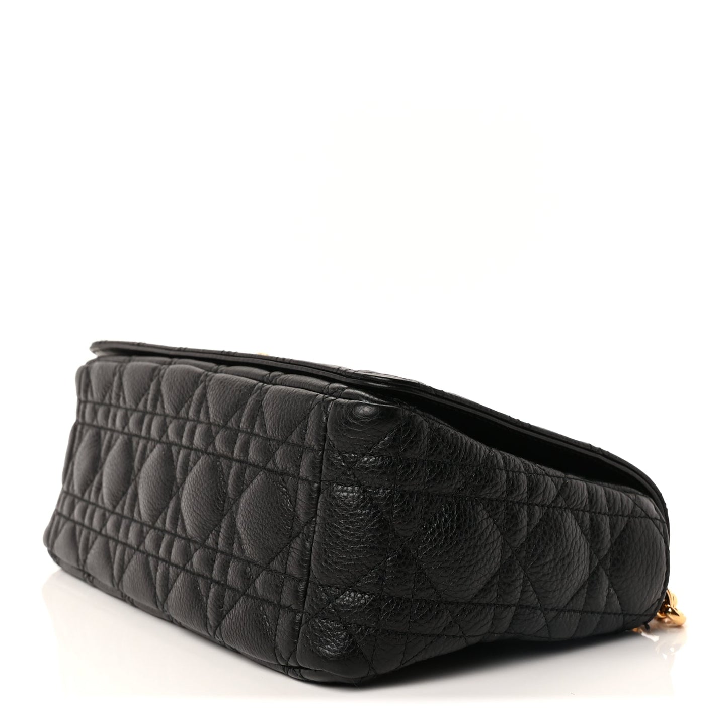 Christian Dior Calfskin Cannage Medium Caro Bag  Black
