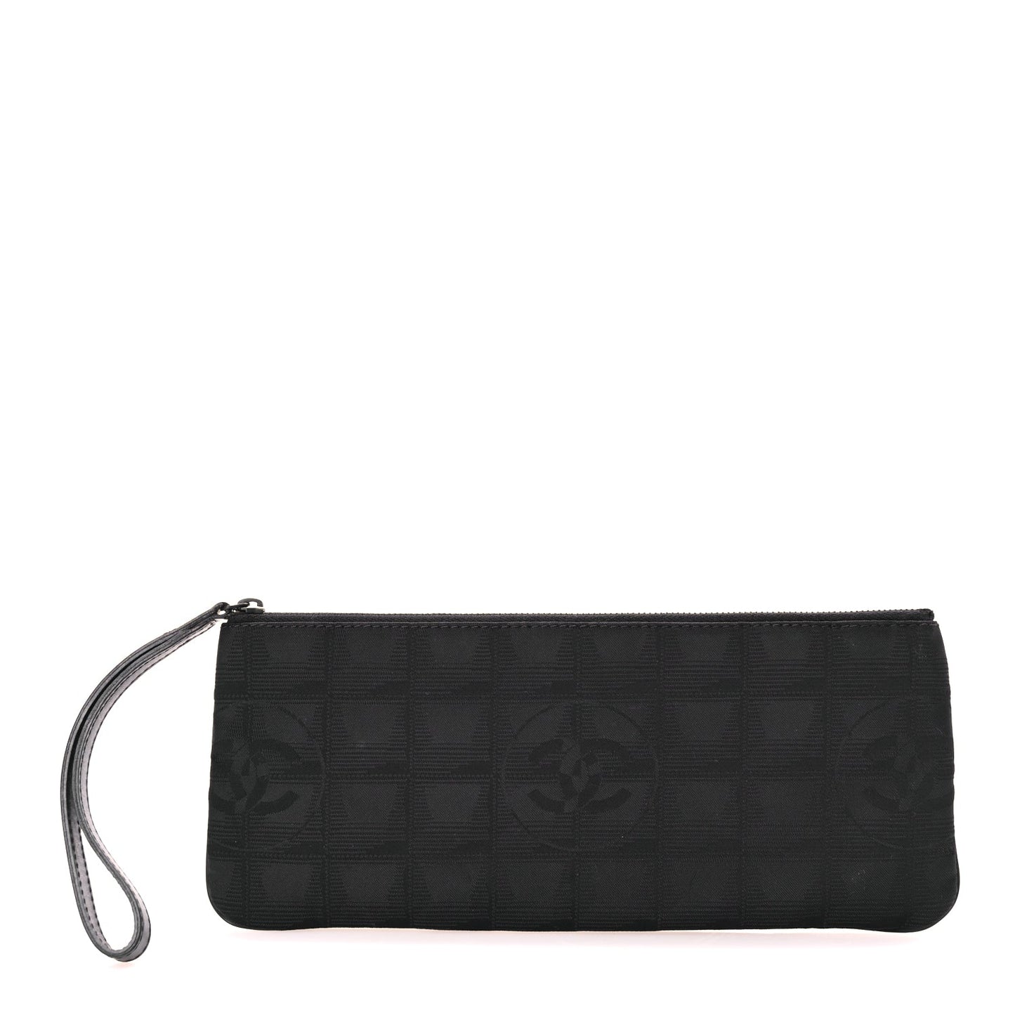 Chanel Nylon Travel Ligne Zip Wristlet Black