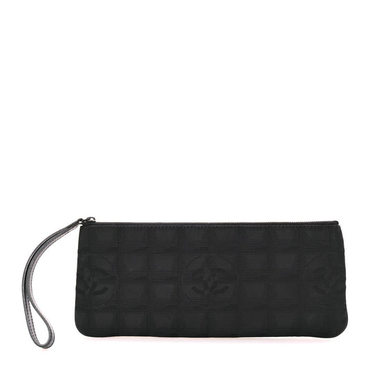 Chanel Nylon Travel Ligne Zip Wristlet Black