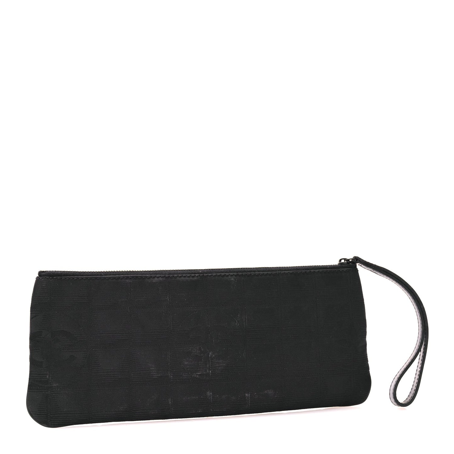 Chanel Nylon Travel Ligne Zip Wristlet Black