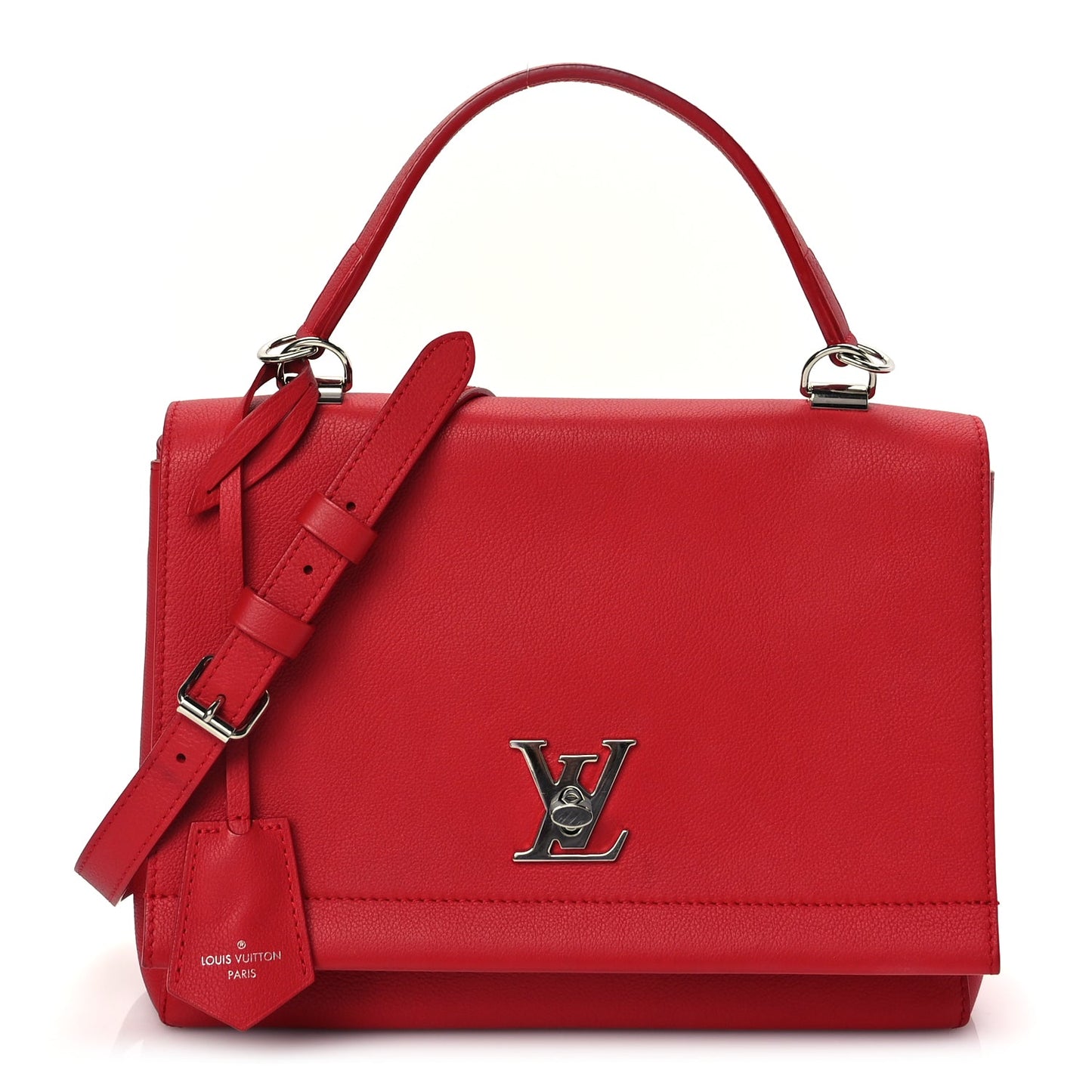 Louis Vuitton Soft Calfskin Lockme II Top Handle Rubis