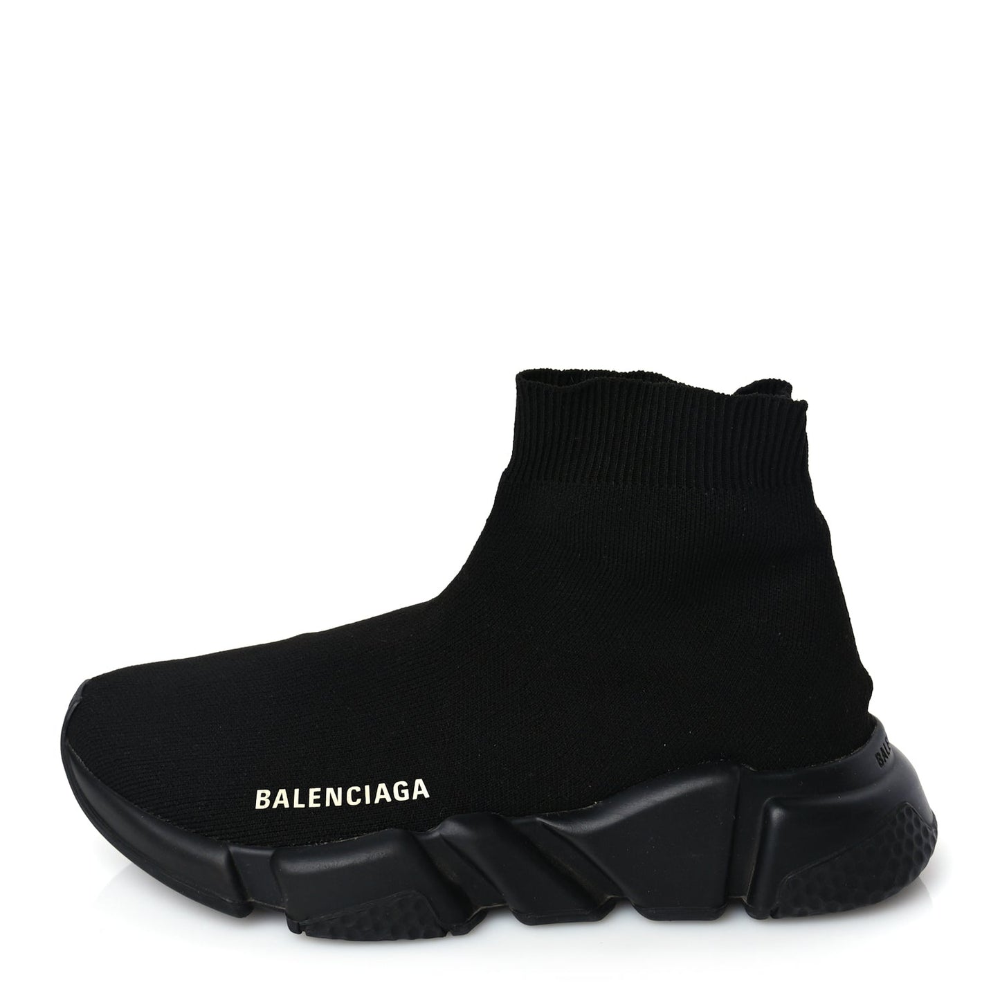 Balenciaga Neoprene Knit Womens Speed Sneakers 38 Black