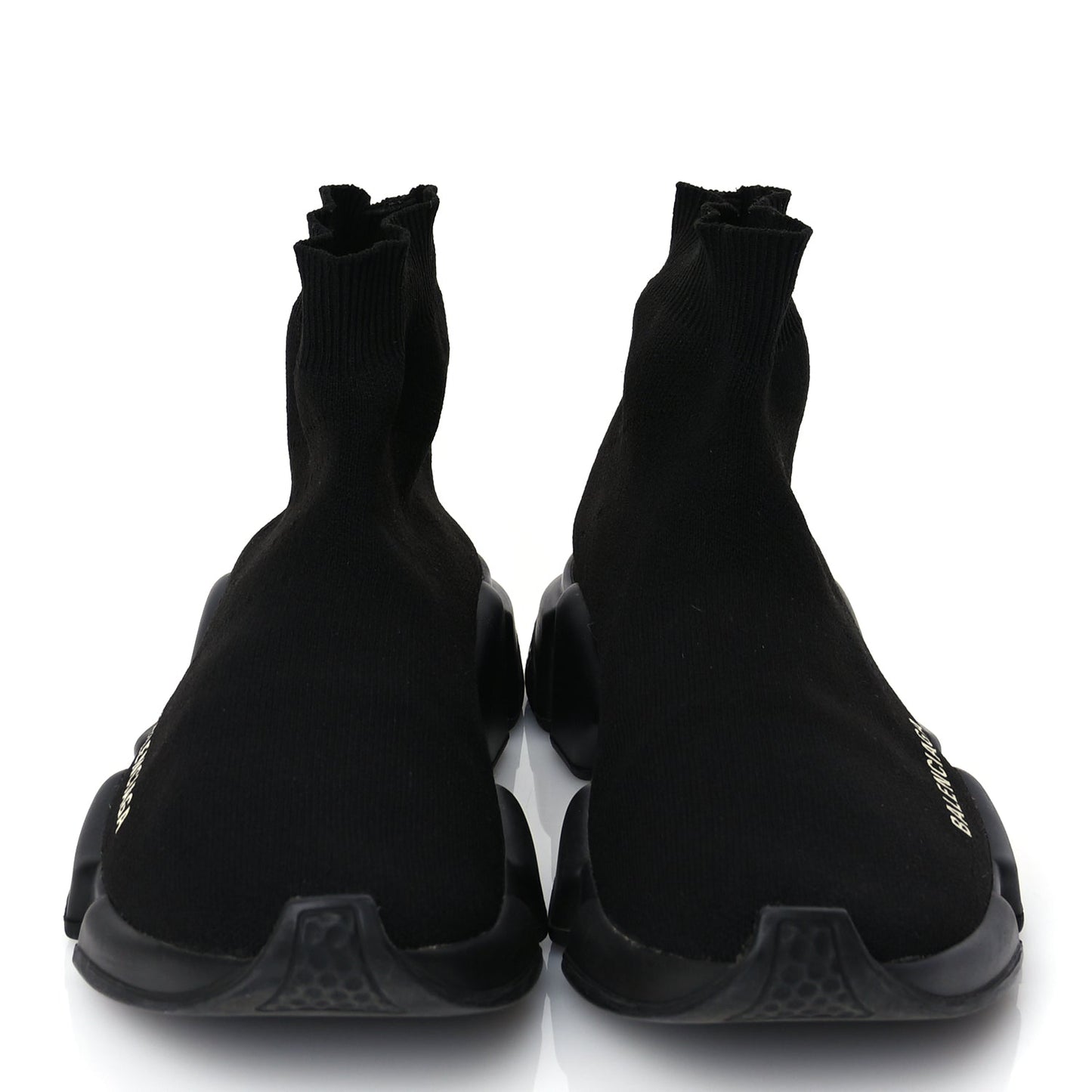 Balenciaga Neoprene Knit Womens Speed Sneakers 38 Black