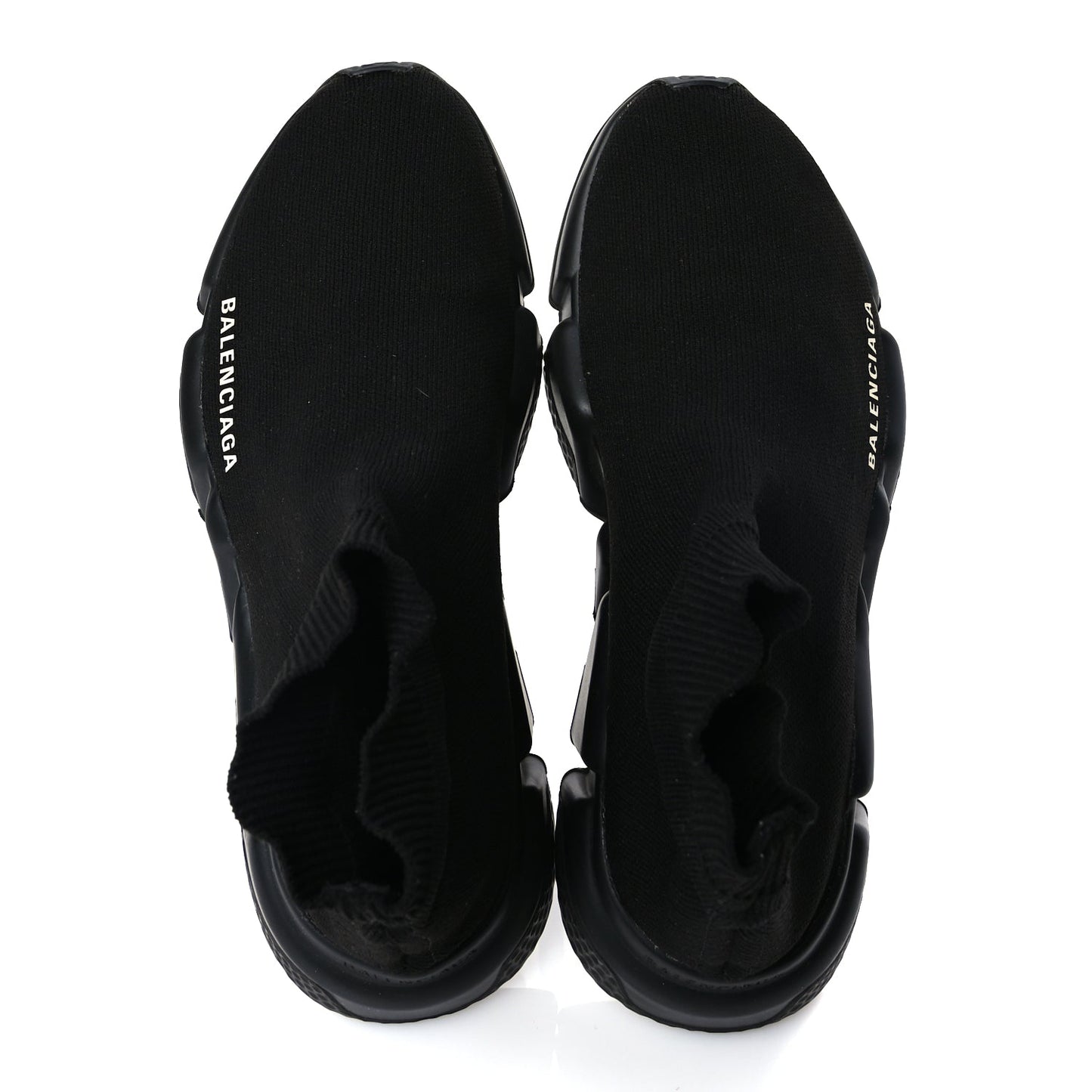 Balenciaga Neoprene Knit Womens Speed Sneakers 38 Black