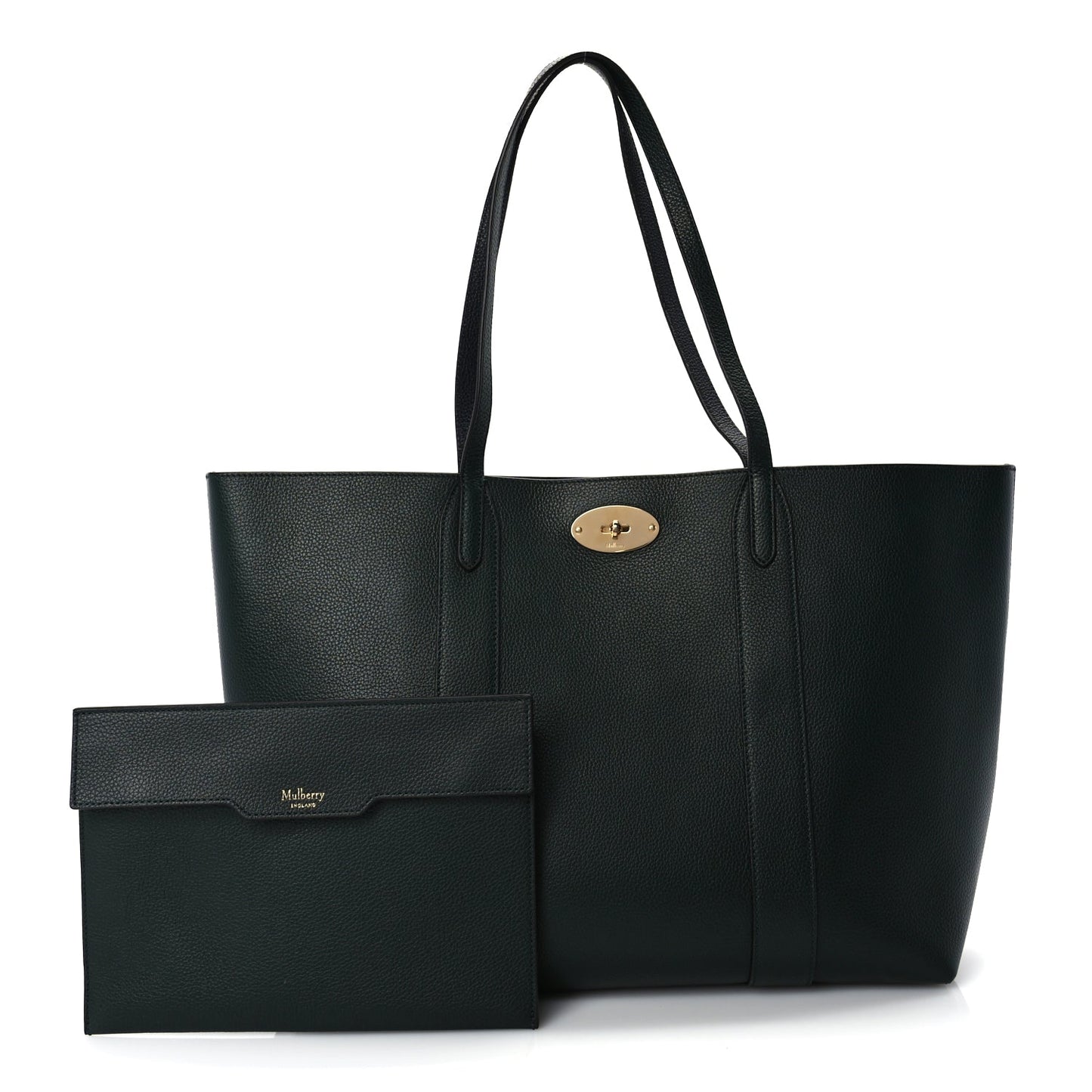 Mulberry Small Classic Grain Bayswater Tote Mulberry  Green